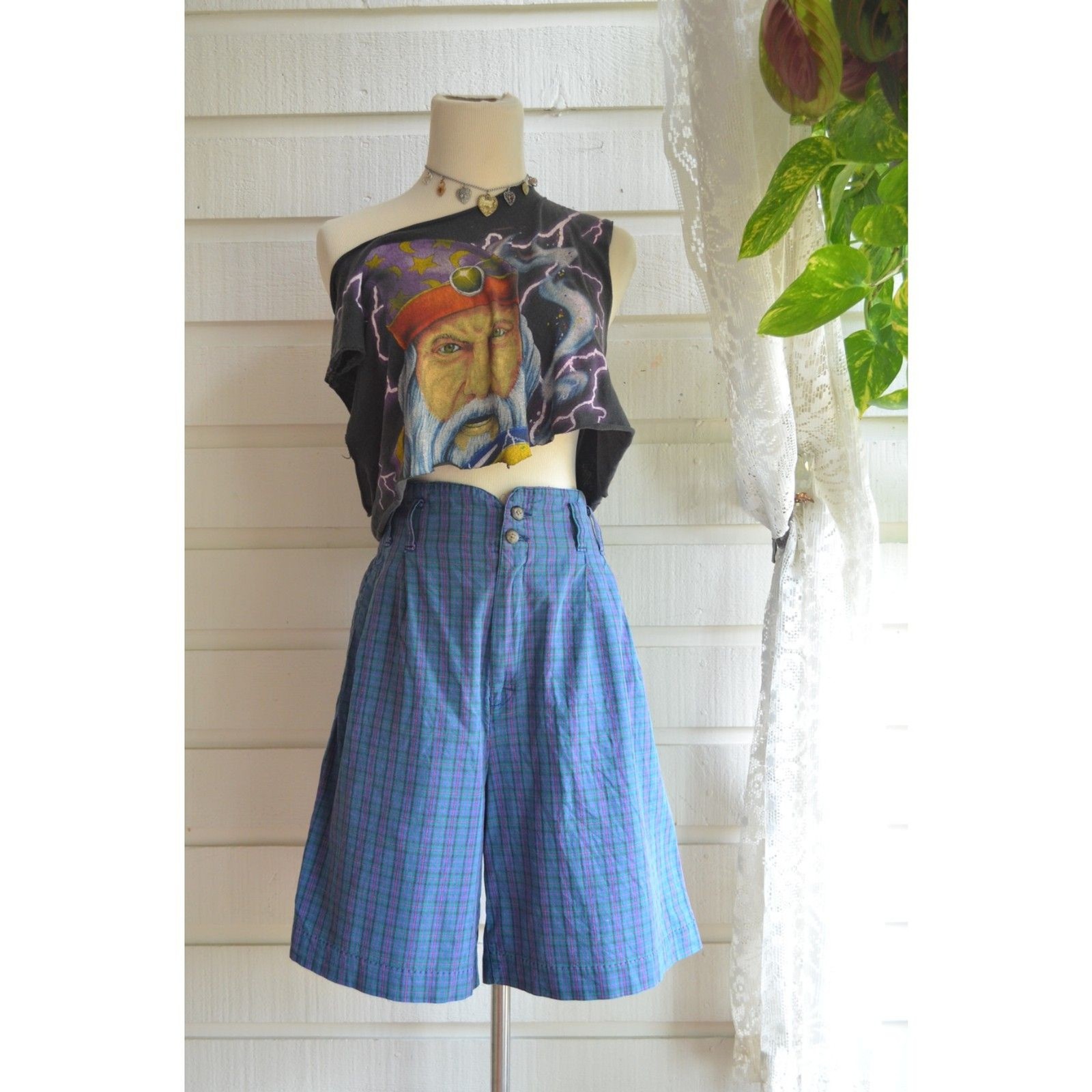 Vintage 90&rsquo;s Merona Bareback High Waisted Mom Shorts – 10