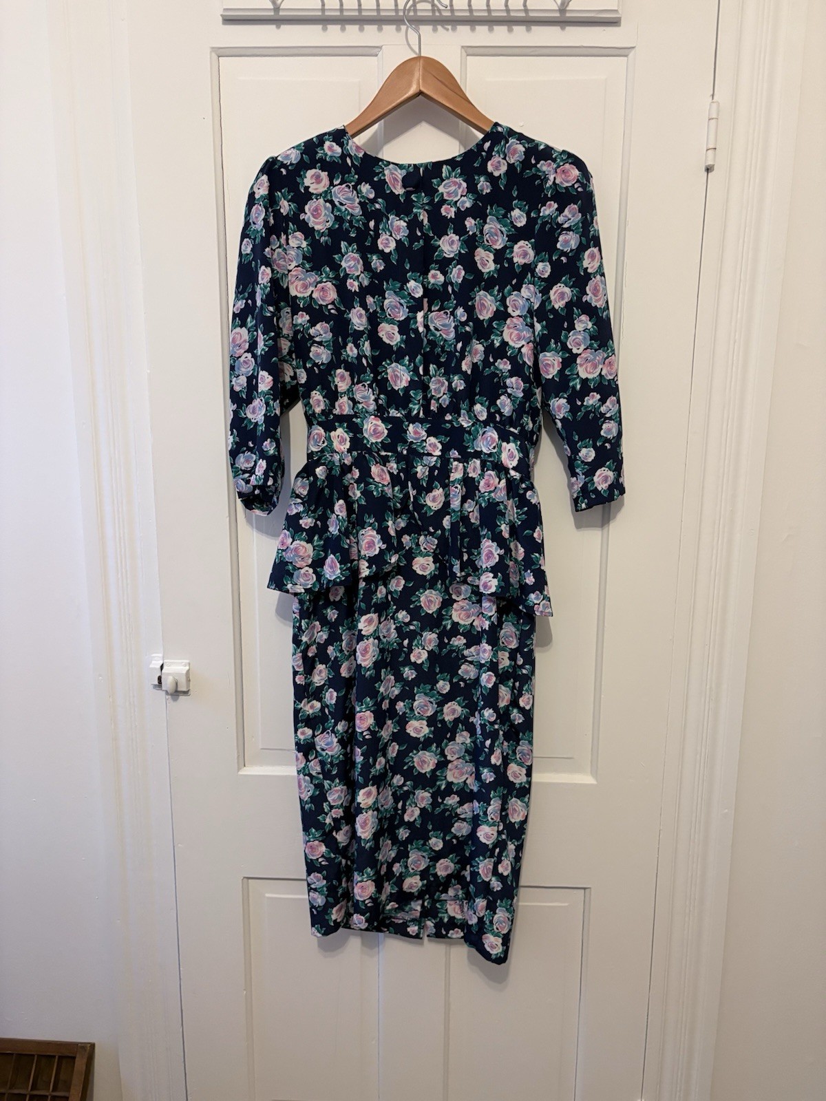 American Vintage 1980s John Richard Floral Dress Size 7/8 Made In USA