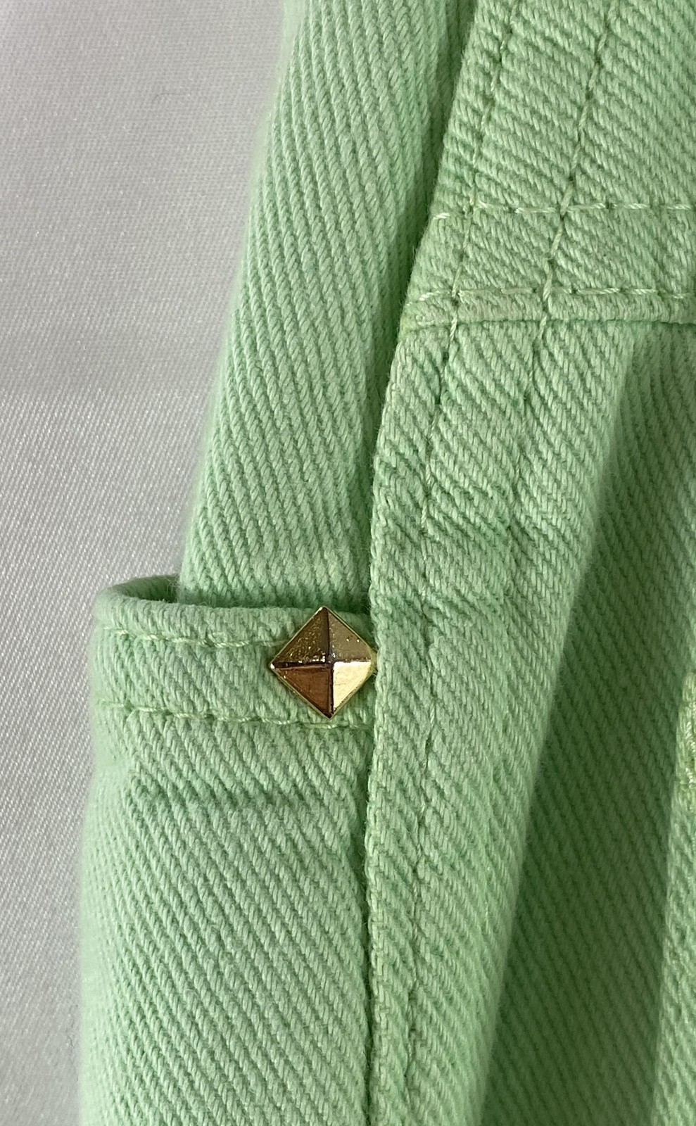 Vintage 90s Escada Margaretha Ley Mint Green High Rise Tapered Jeans Sz 36