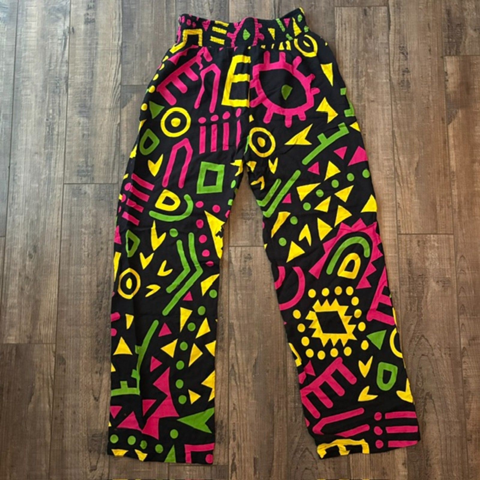 Jaqueline Design Studio 80s Geometric Neon Trousers