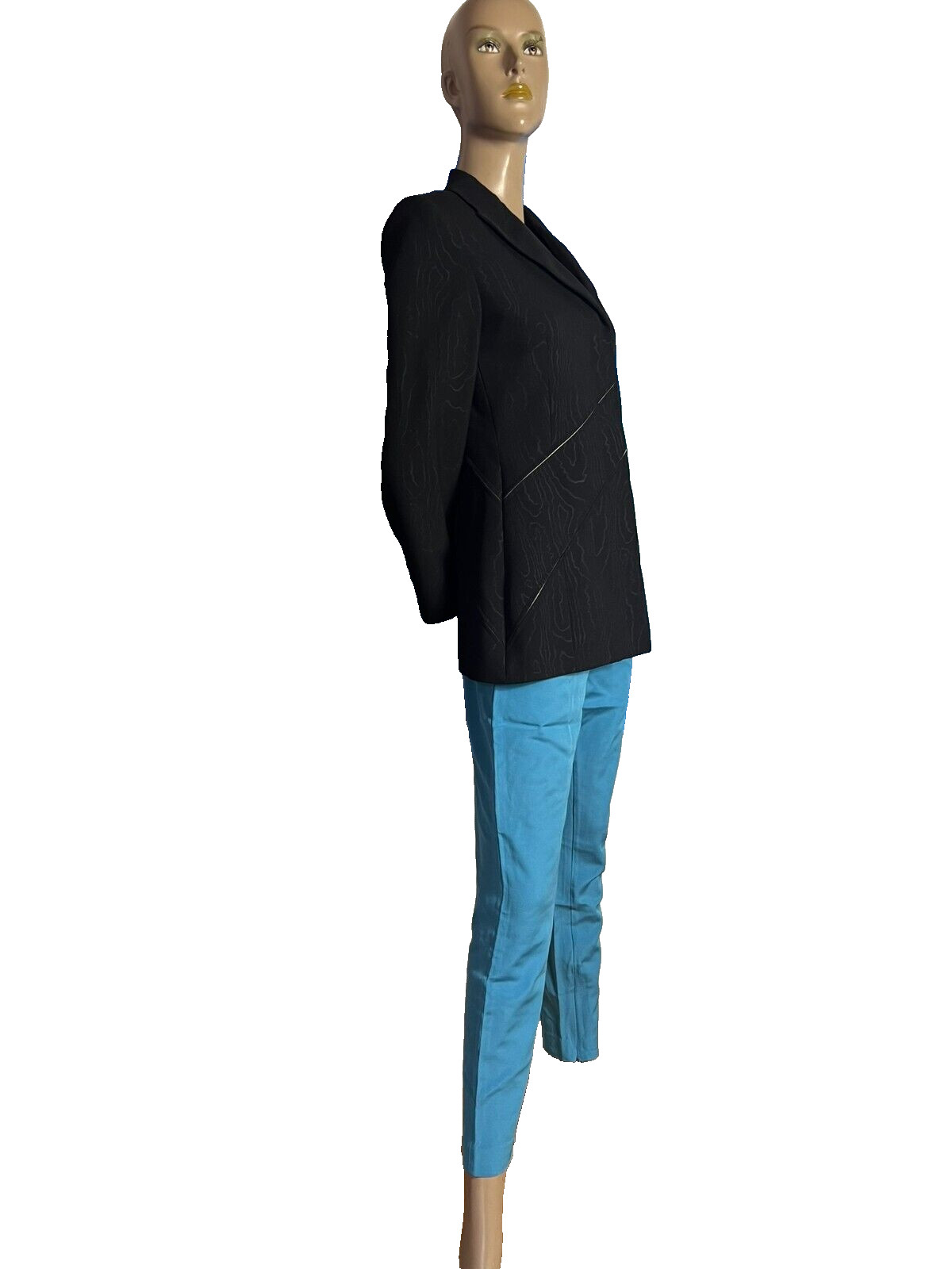 Versace Collection Trousers Turquoise Slim Fit Y2K Summer Designer IT44 DE 38/40