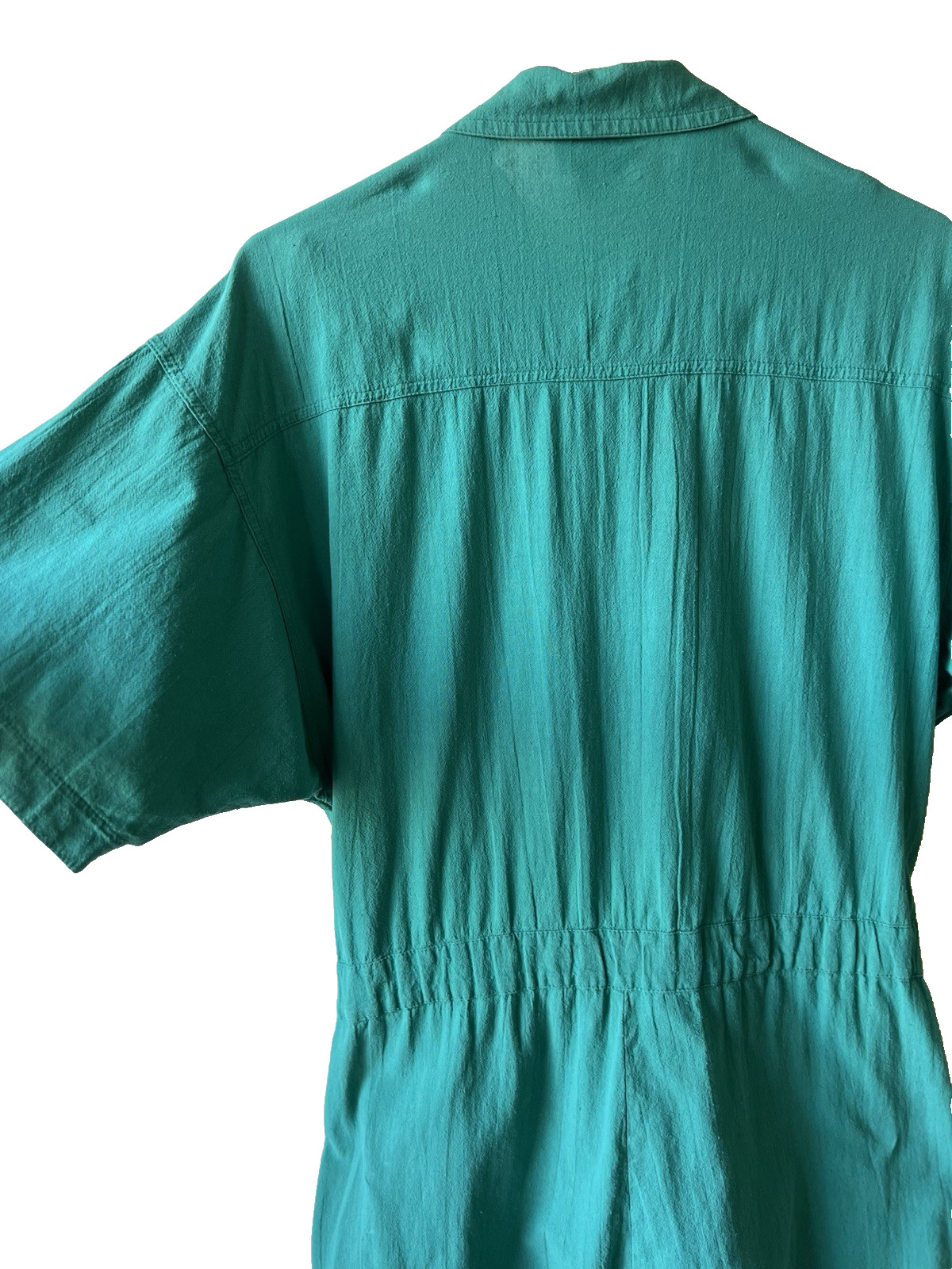 Balkan II Women&rsquo;s Vintage Jumpsuit Teal 100% Cotton XS Regular Made in Cyprus