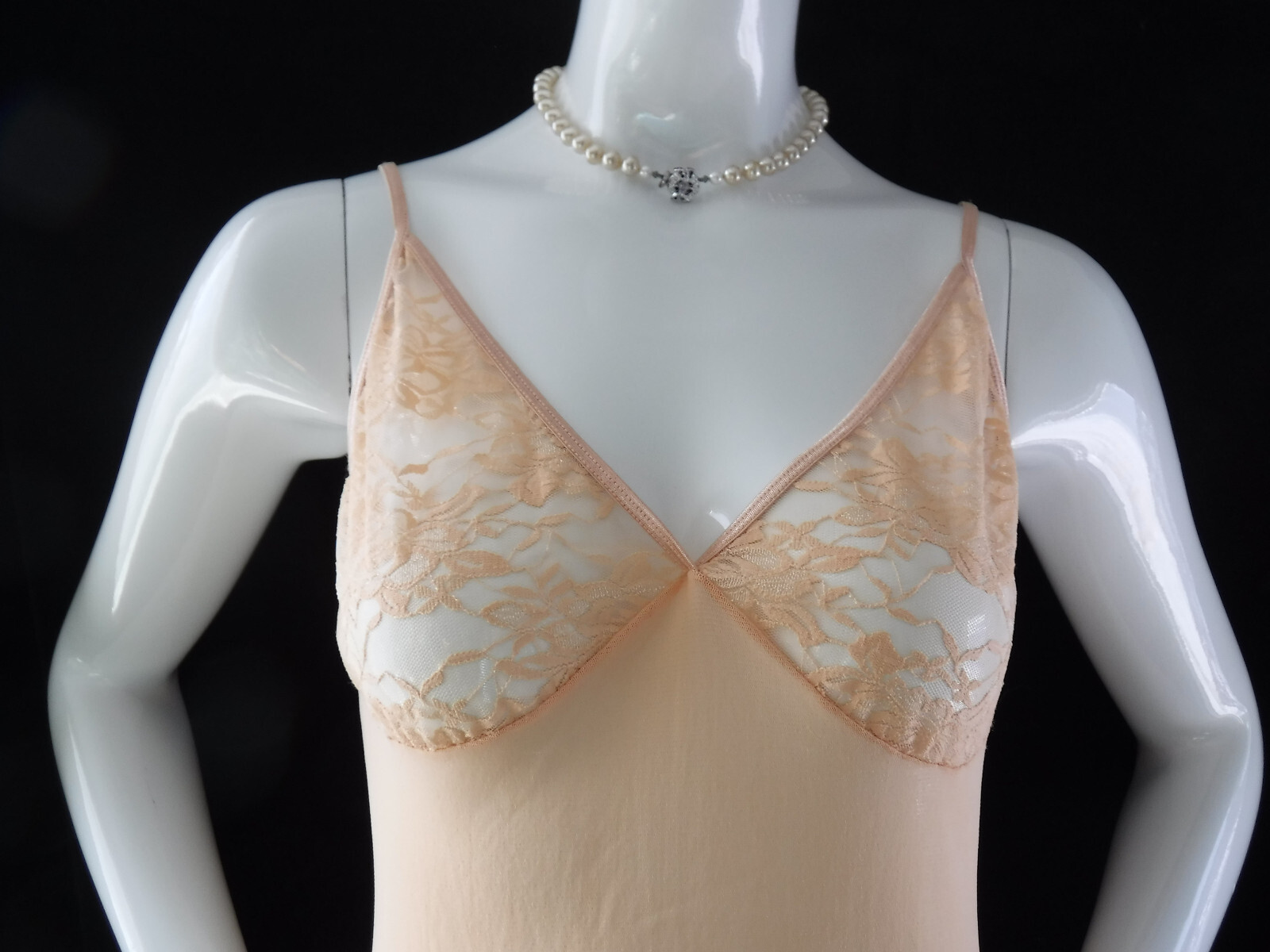 Jolie Intimates New Light Peach Sheer Mesh/Lace Chemise Babydoll & G-Strings 2X