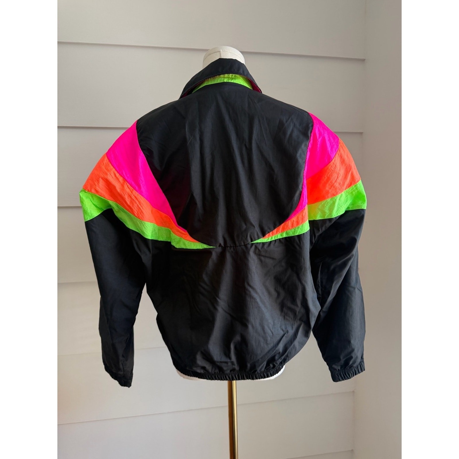 Vintage Sergio Tacchini Windbreaker Colorblock Neon Jacket 80s 90s