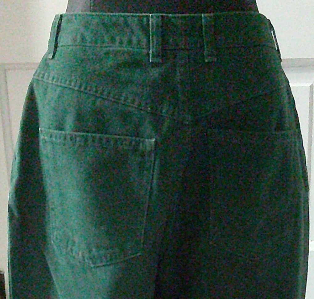 80&rsquo;s TALBOTS Forest Green Flat Front Jeans Pants Trouser Slacks 10P
