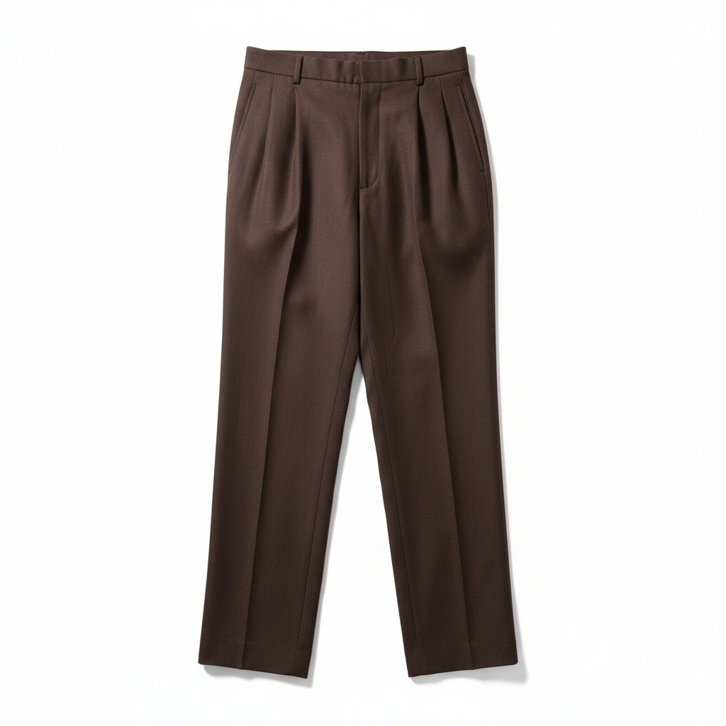 Giorgio Sant&rsquo; Angelo Brown Pleated Trousers, Vintage High Waist Dress Pants