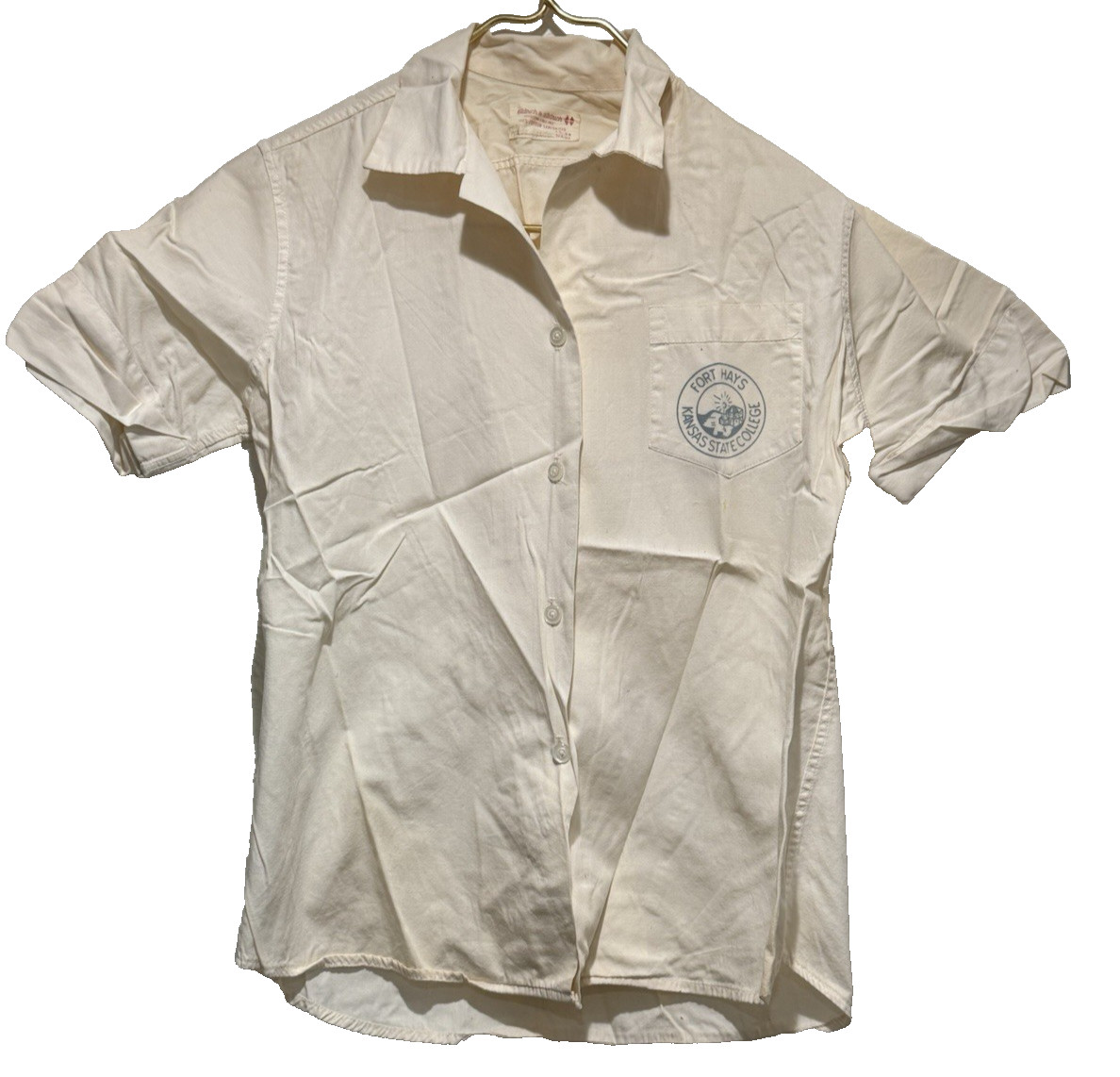 Vintage Fort Hays State College Kansas Women&rsquo;s Uniform Gym Shirt – Sanforized