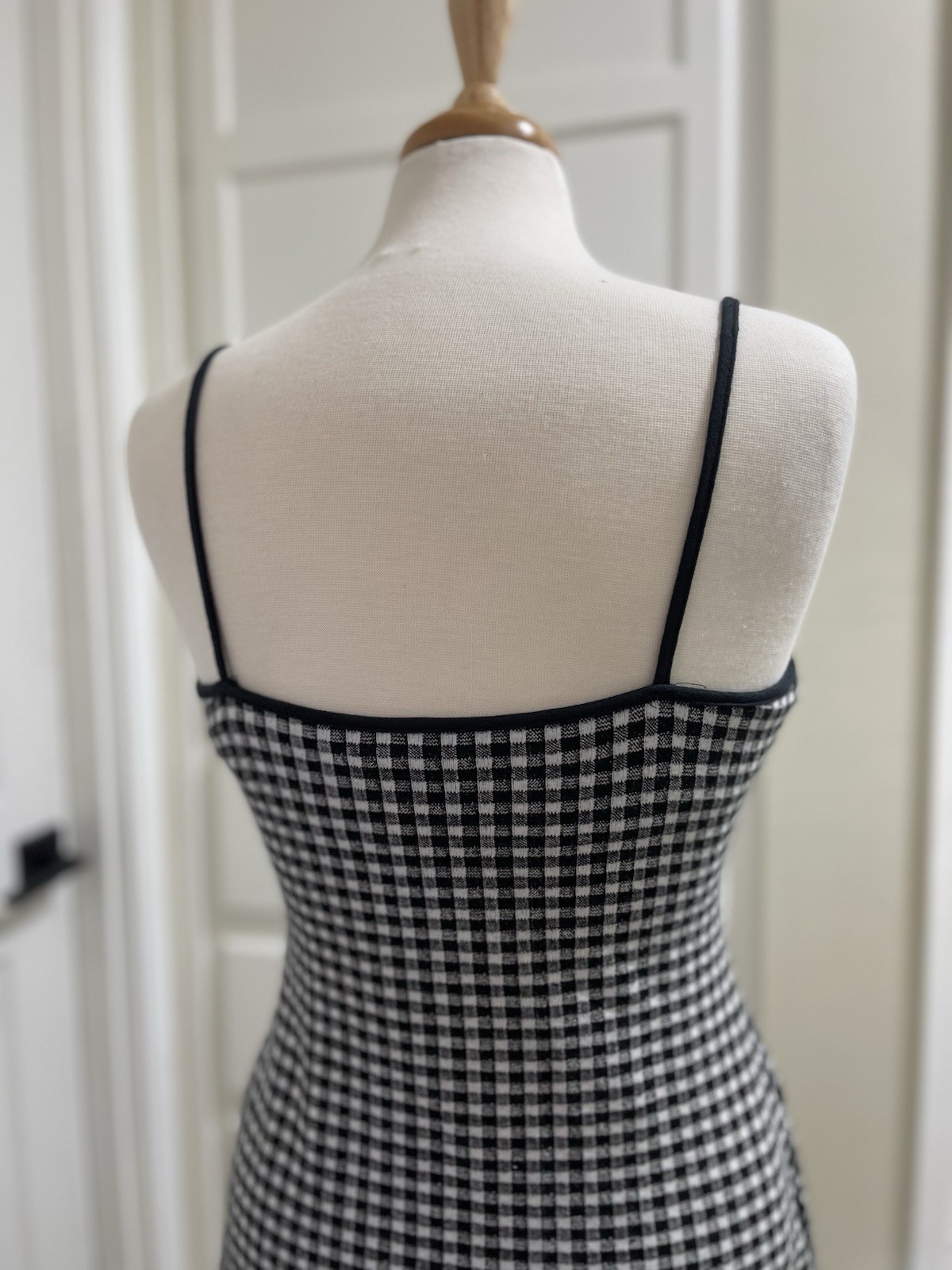 Vintage 90s Forever 21 U.S.A. Gingham Plaid Mini Dress Size Medium Y2K