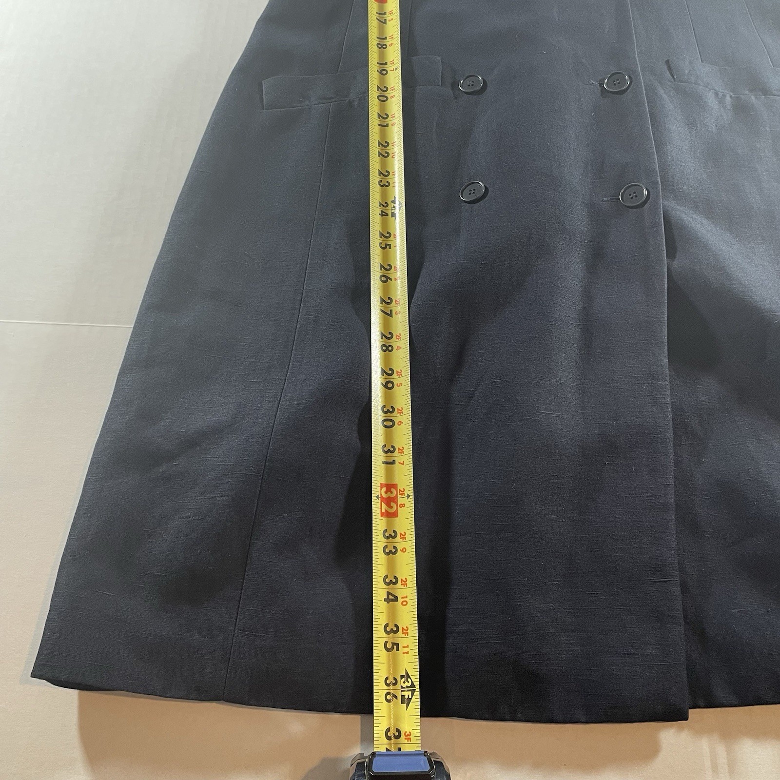 Vintage Brooks Brothers Navy Blue Double Breasted Dress Size 12P Tailored Style