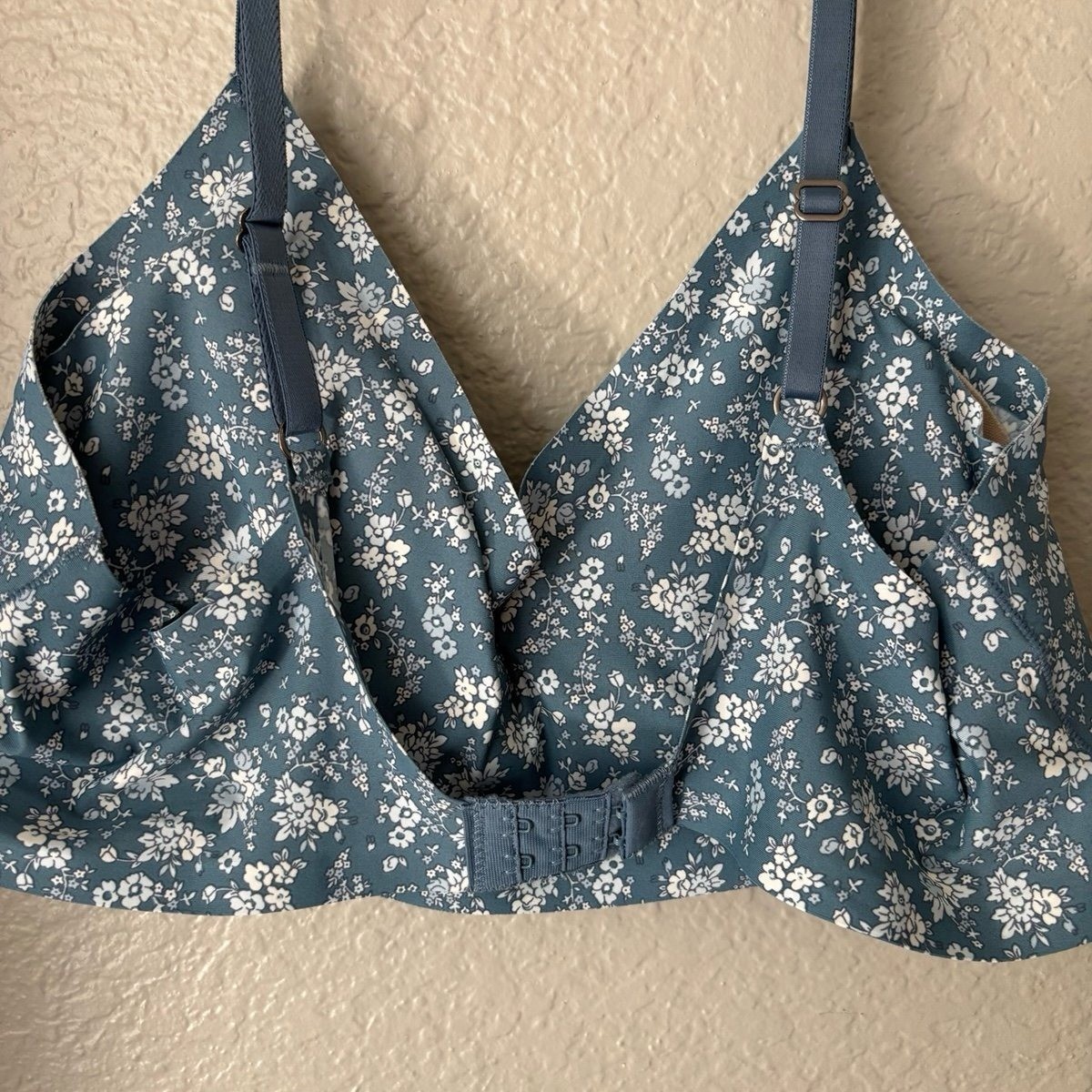 Lucky Brand Womens Wireless Multi Color Floral Print Bra Size XL