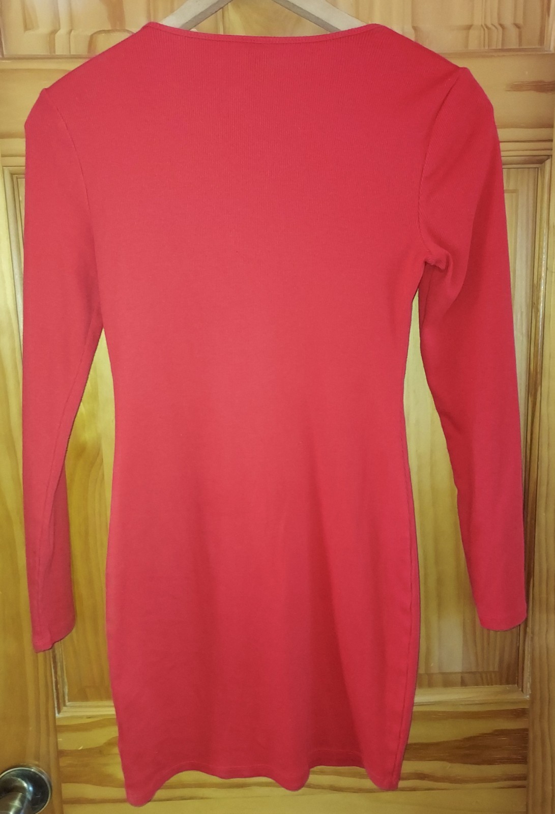 Vintage 80s Wild Fable asymmetrical Red Long Sleeve Dress Valentines Small