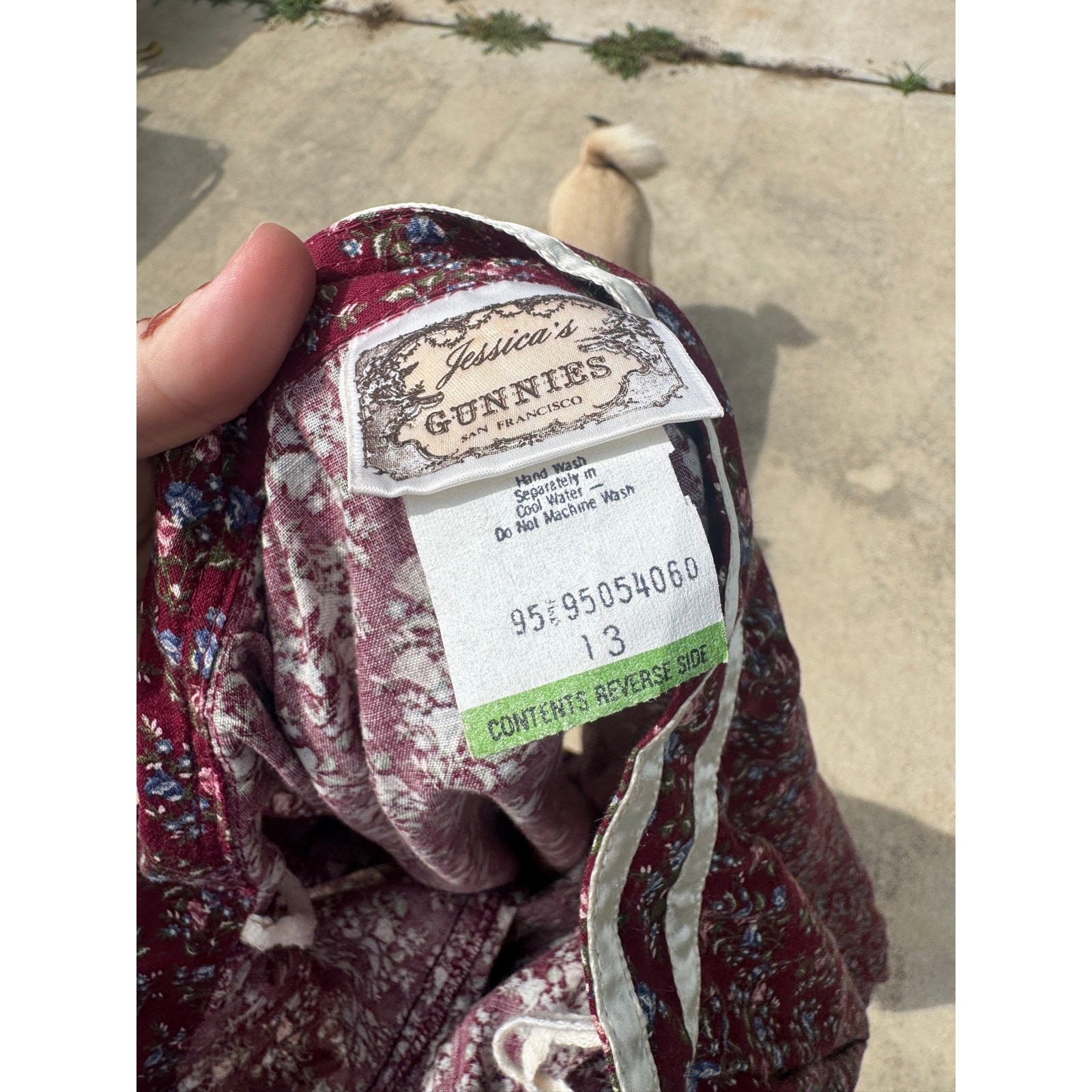 Vtg 1970s Gunne Sax Jessica’s Cottagecore Floral Prairie Midi Skirt Burgundy S