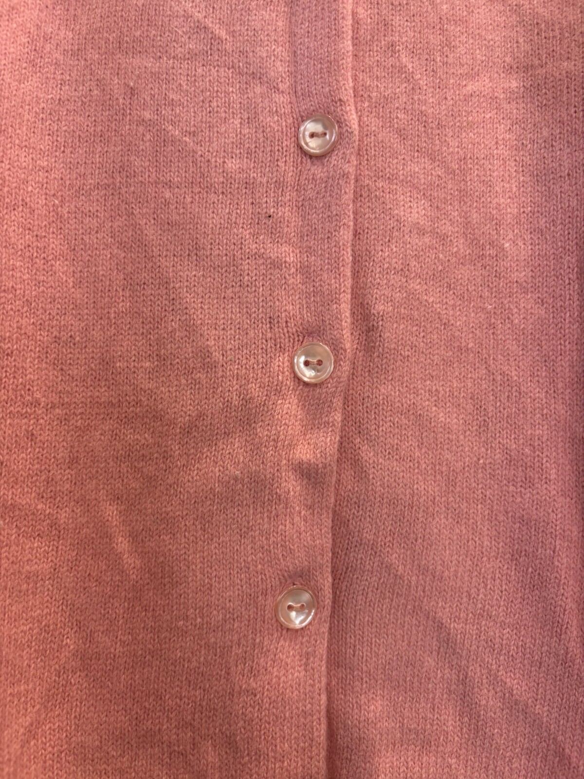 VINTAGE ANGELON BY DARLENE PINK BUTTON UP CARDIGAN MADE IN USA 17.5  » PTP