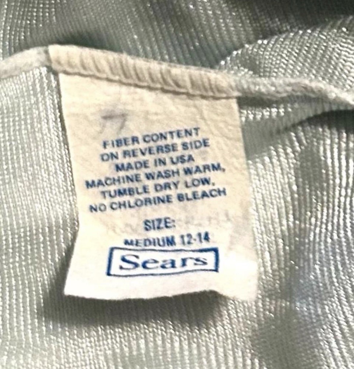 Vintage Sears Light Mint Green Lace Trim Nightgown 100% Bright Nylon Size 12-14