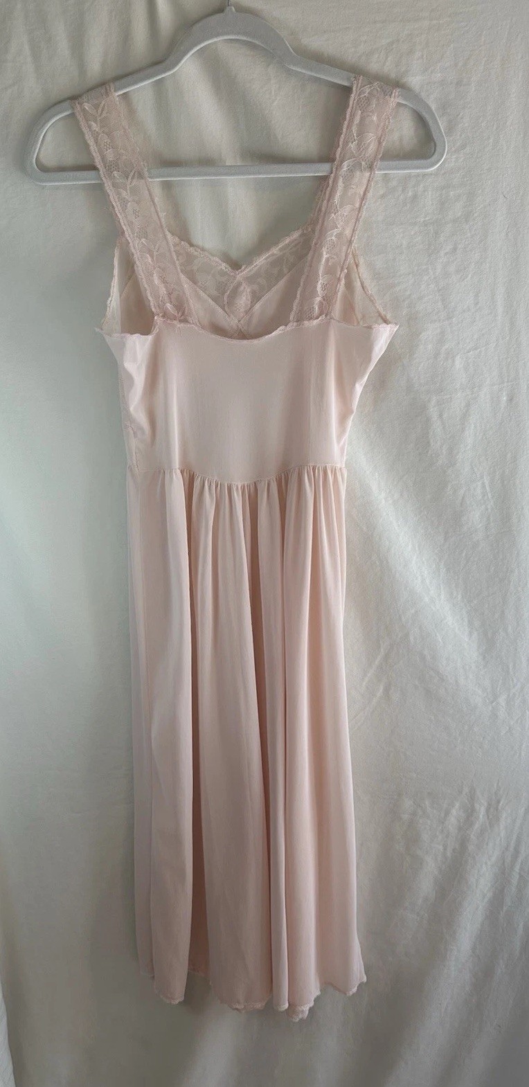 Vintage Dutchmaid 60s Pink Peignoir Set Nylon Sheer Robe & Gown Lace Romantic 14