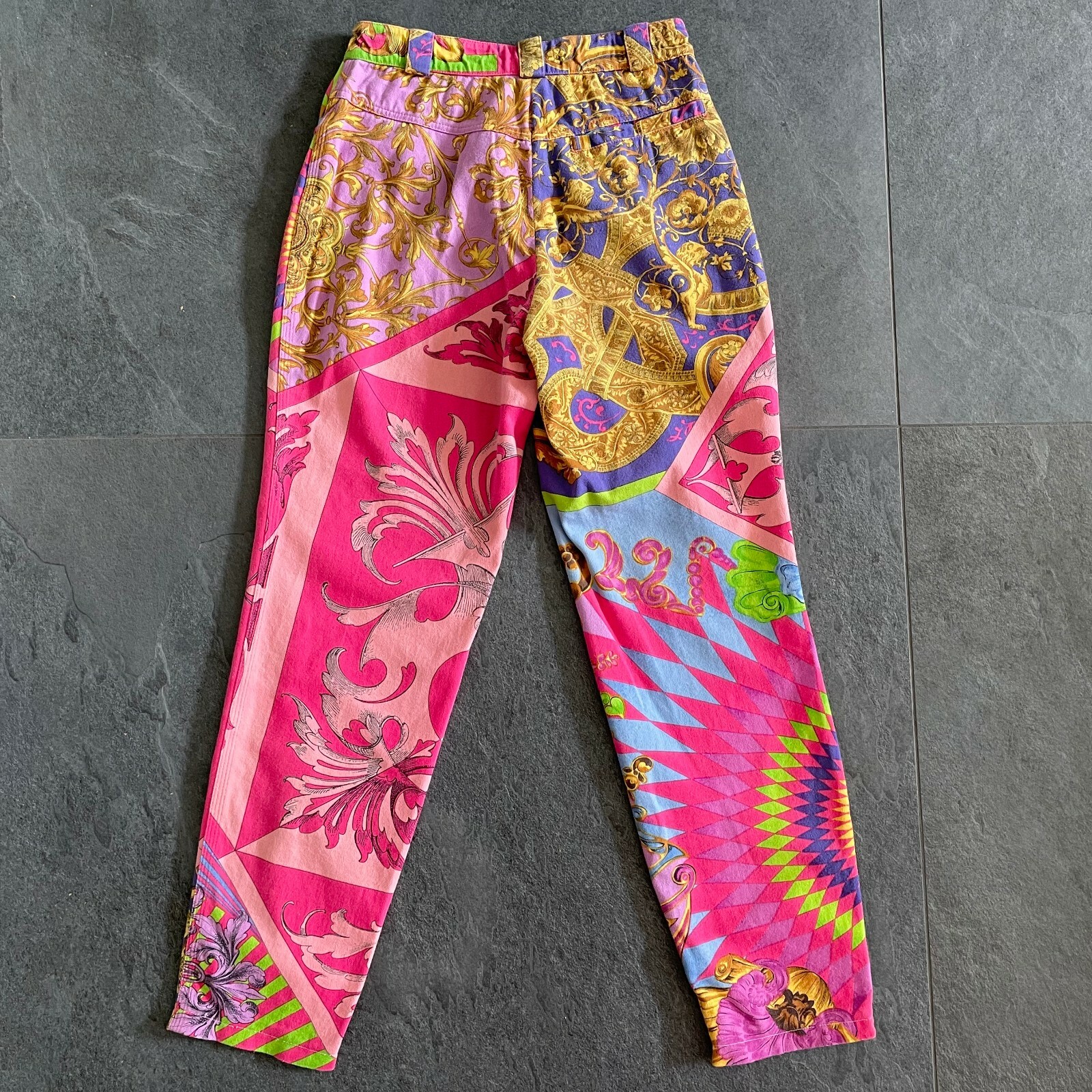 GIANNI VERSACE jeans w/ iconic Multibarocco print size IT 40 from S/S 1992