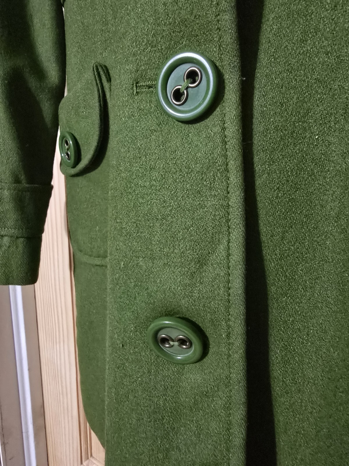 1970&rsquo;s Tulle Forest Green Wool Jacket With Lining and Pockets