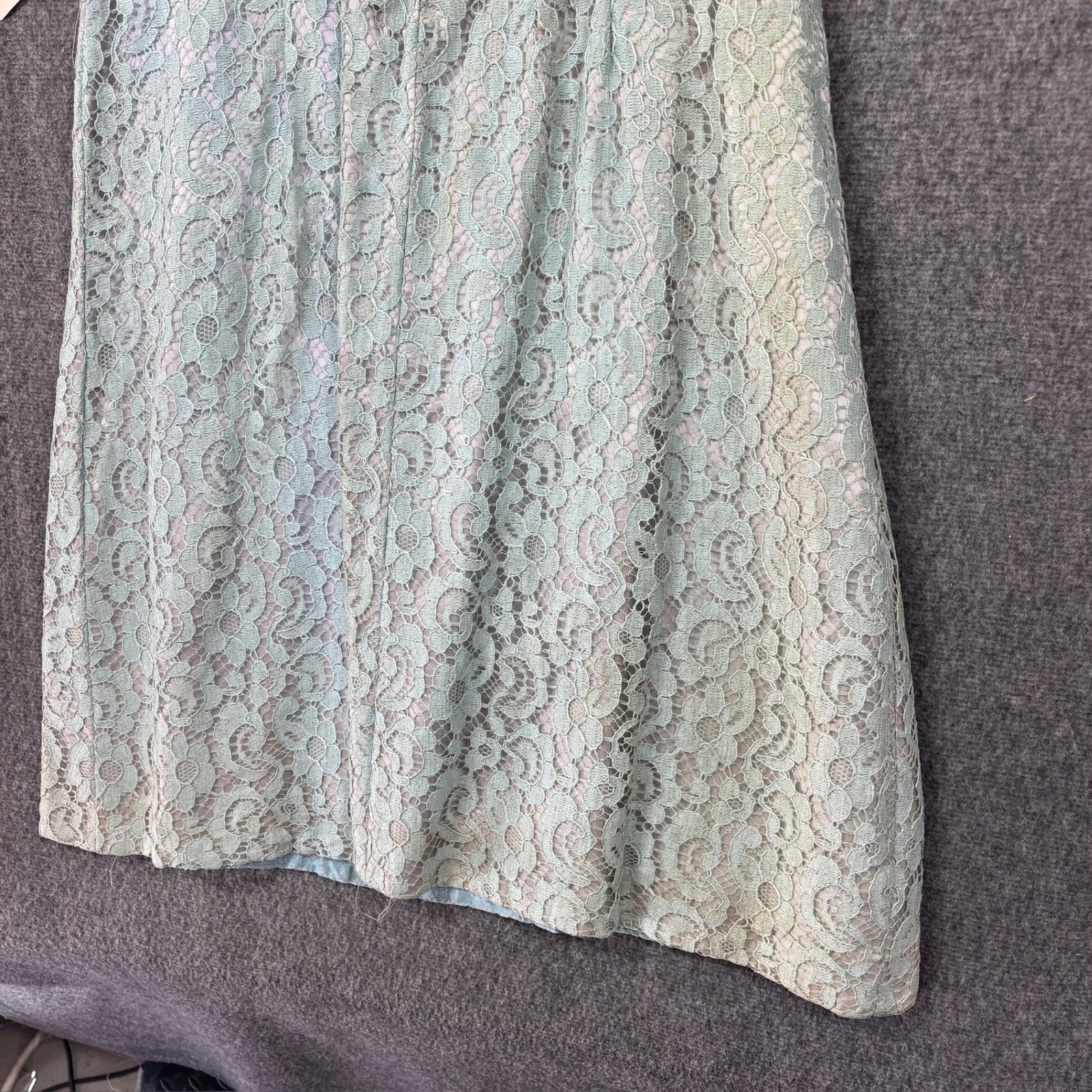 VTG Laces by M. Silverman Mint Green Lace Bow Cocktail Dress NWT Size 13 50s 60s