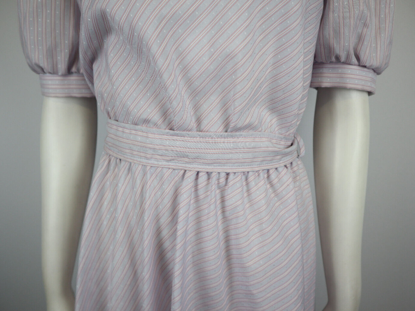 BYER TOO! Vintage 80s 90s Womens Dress Size 7 Blue Red Striped Belted