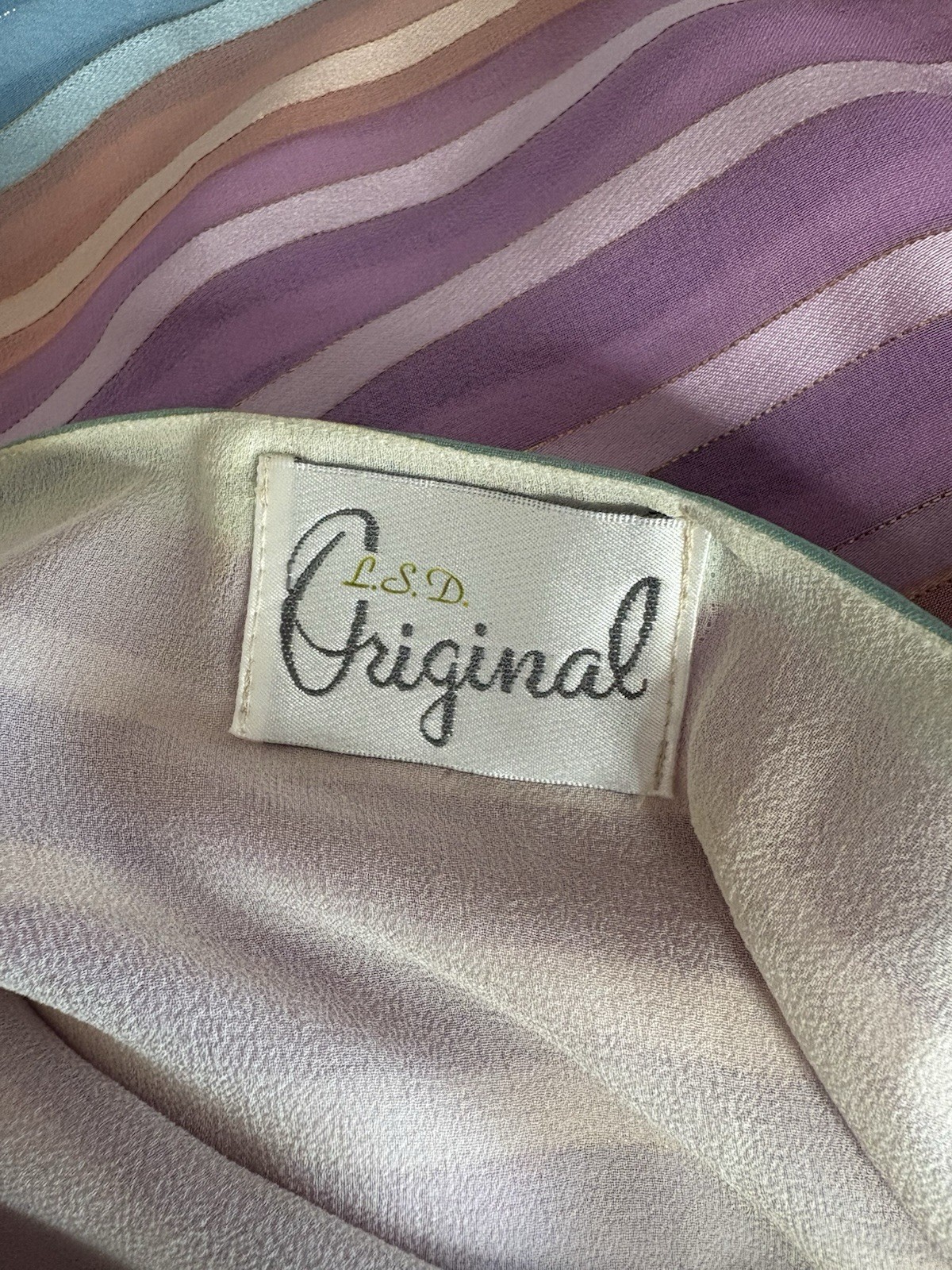 60’s Vintage Convertible Maxi Hostess Dress Lounge Cocktail Gown In Silk
