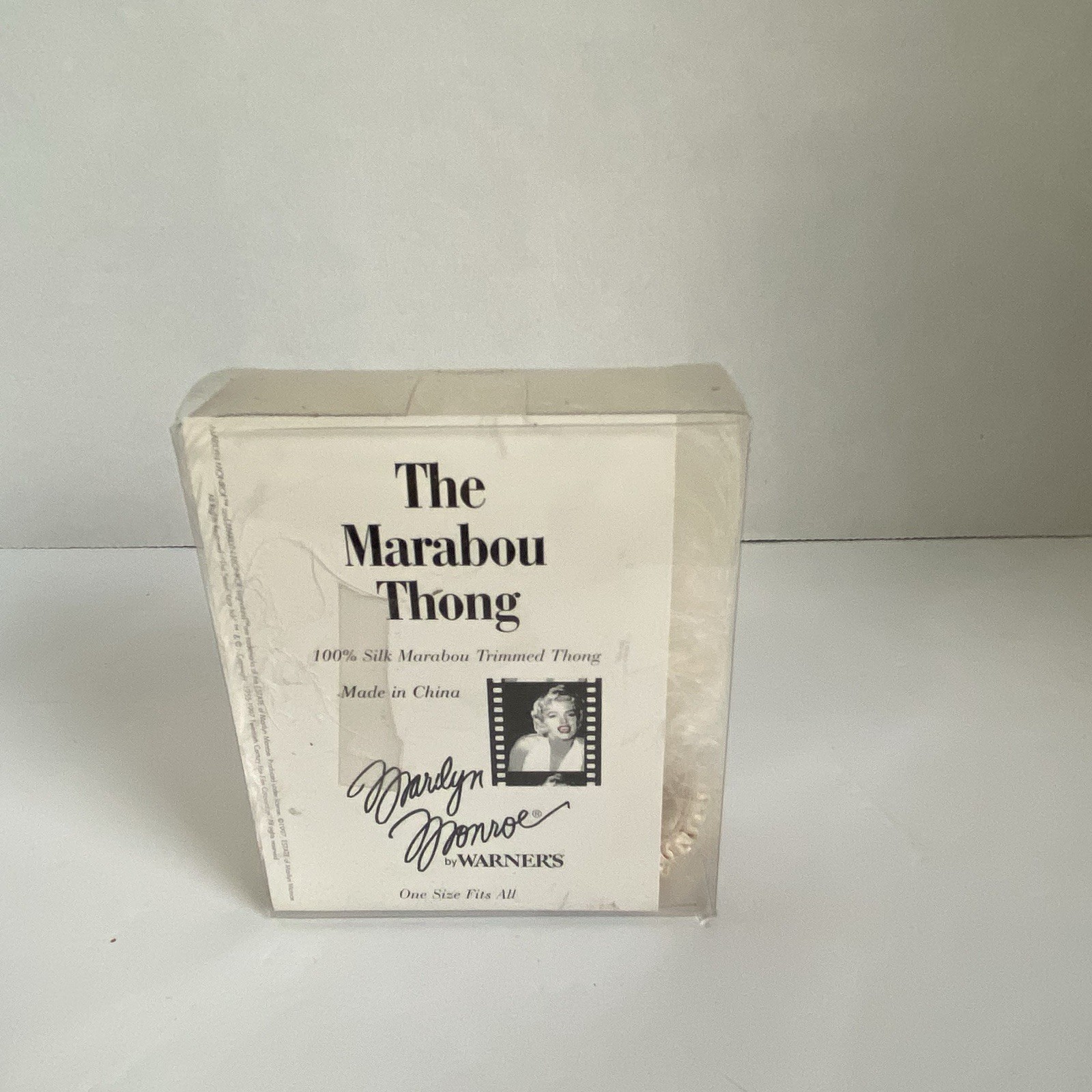 NEW Vintage Marilyn Monroe Thong By Warner’s New With Tags Silk One Size NOS
