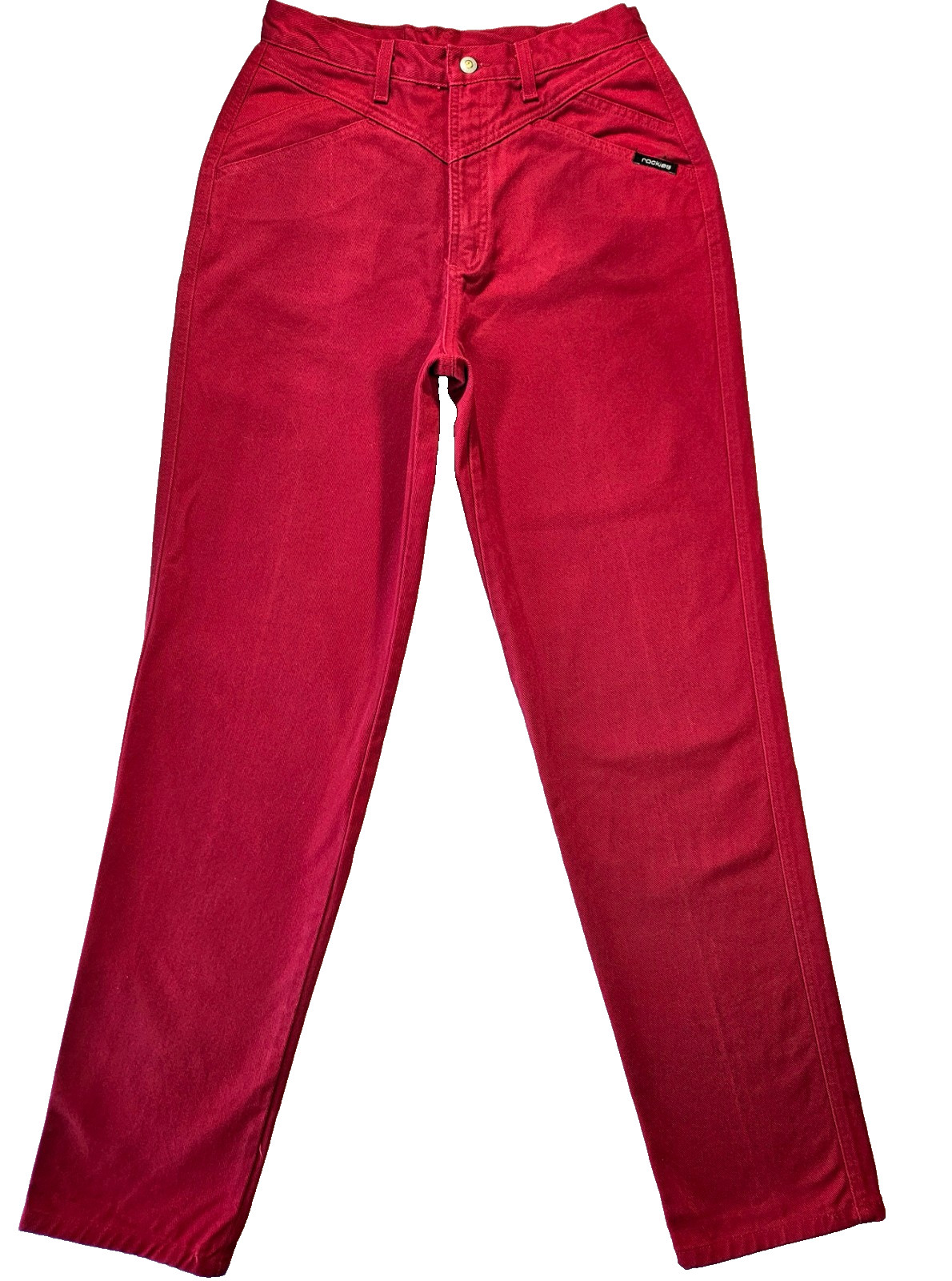 Vintage Bareback Rocky Mountain Jeans 13/14 Long Crimson Red High Waist Western