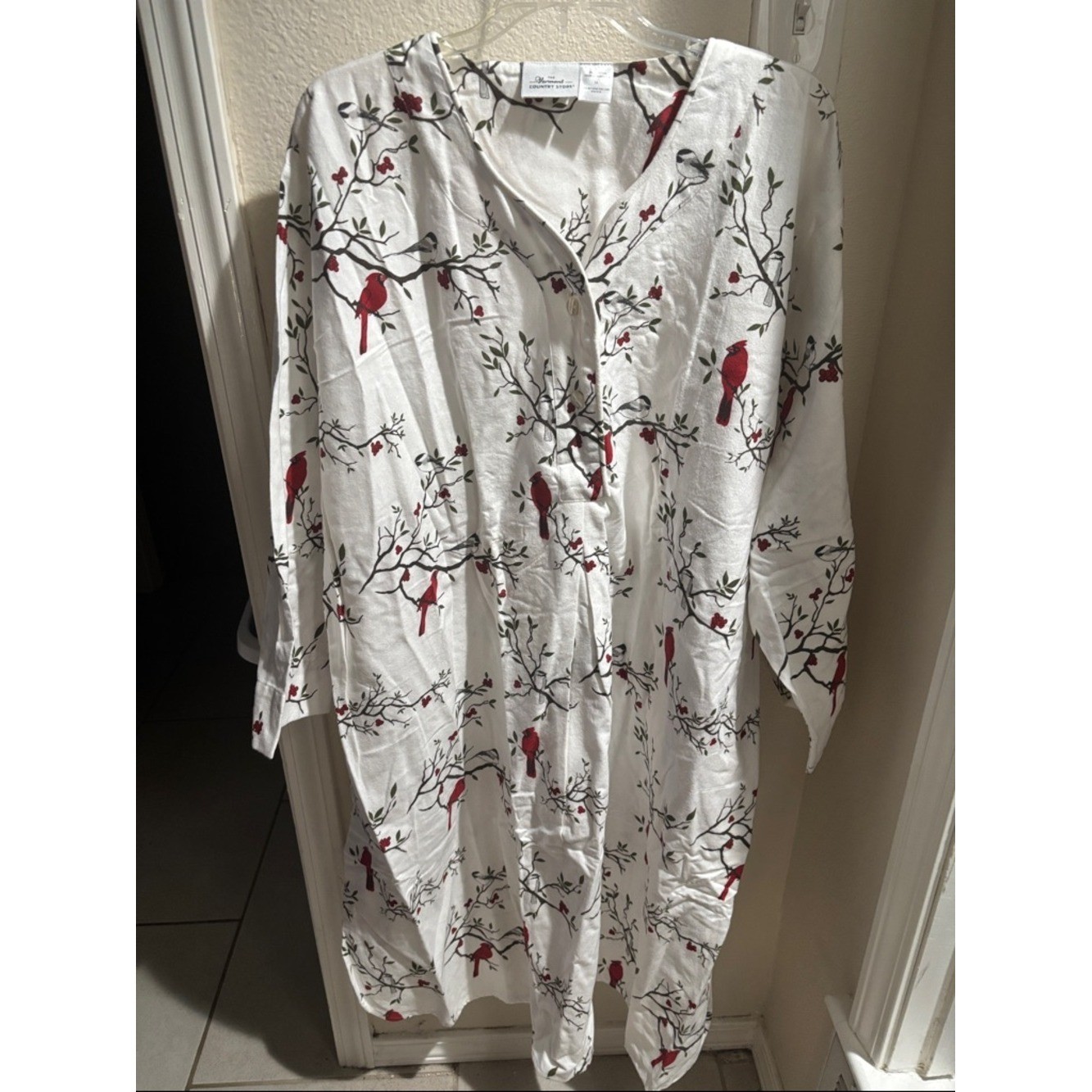 The Vermont Store Cardinal Pajama Gown 3X NWOT