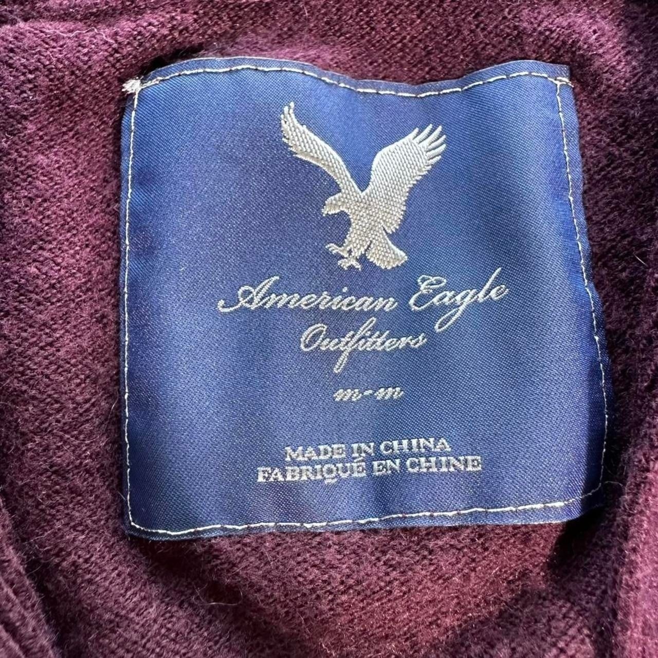 Vintage 2000s American Eagle Outfitters purple button up cardigan with hood M