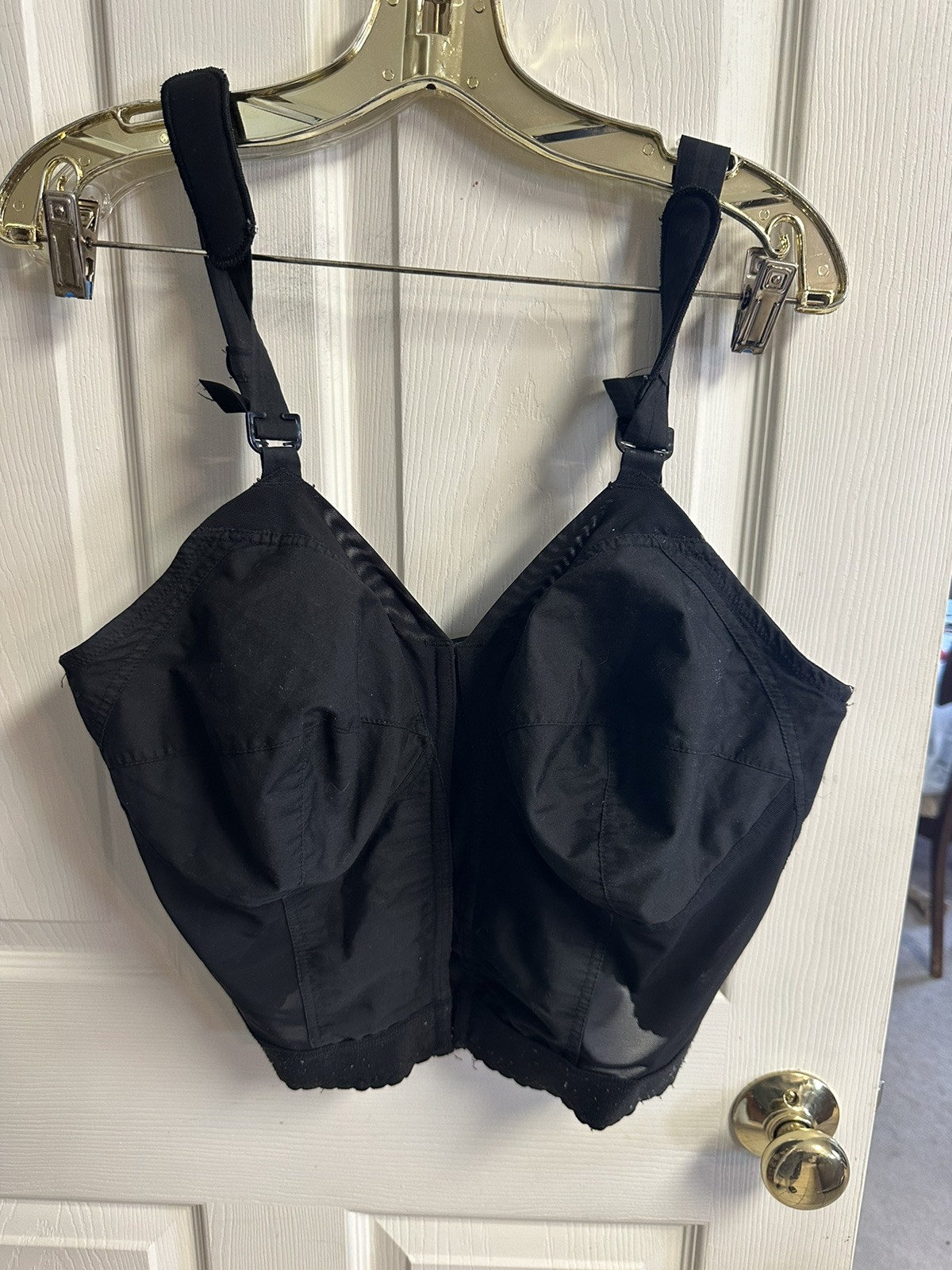 2 Lot 70s 80s Black Exquisite Form Bra 46 C pinup retro rockabilly pointy Sheer