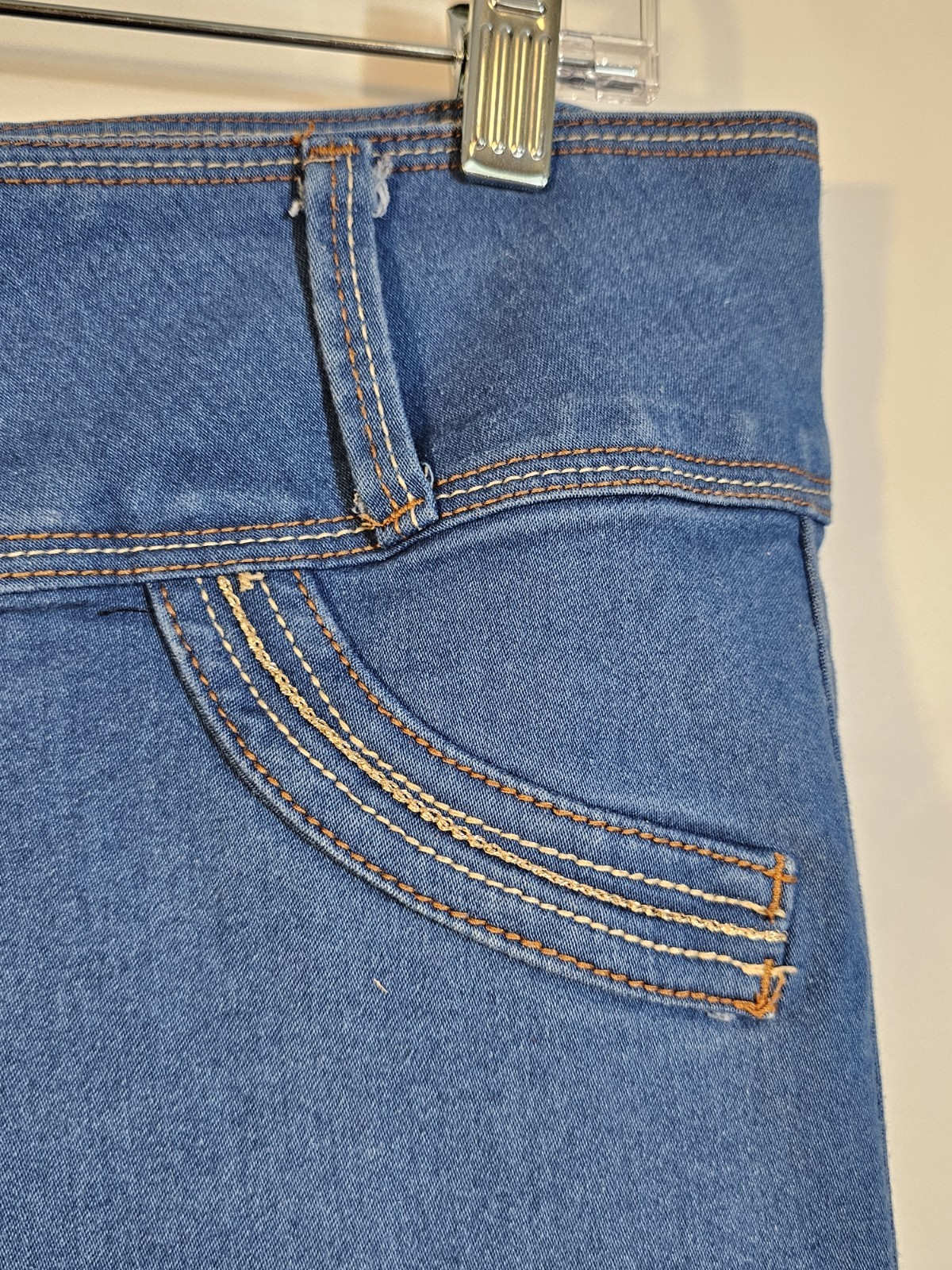 VTG 80s WATCH LA Medium Wash High Waist Denim Jeans Slim Skinny Leg 33 × 31
