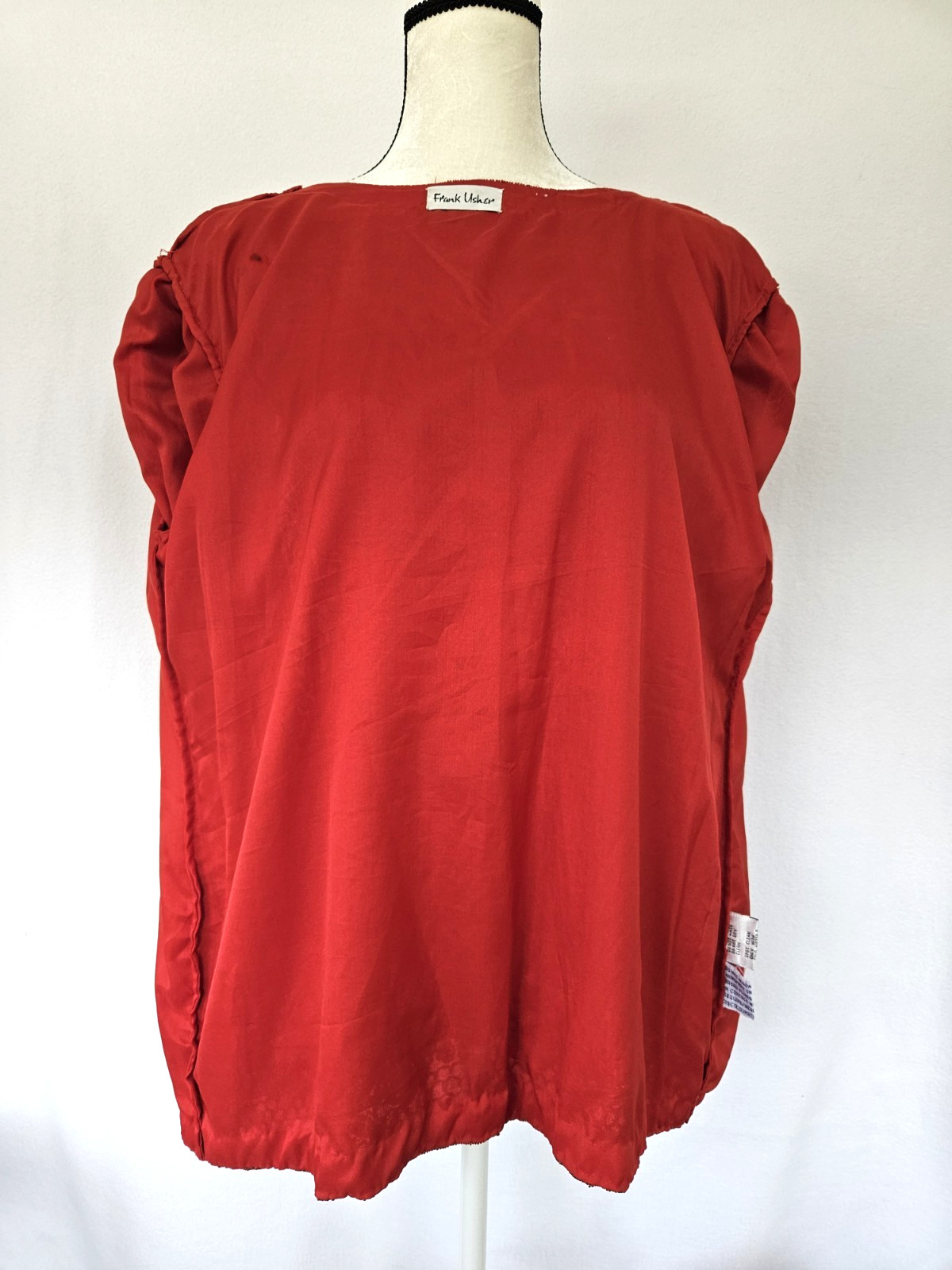 FRANK USHER – Vintage 80&rsquo;s Red Sequin Beaded Evening Jacket Blazer – Large?
