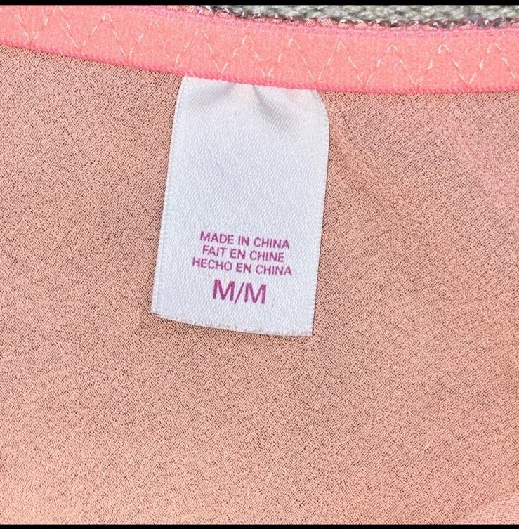 Vintage Chiffon Sheer Peach Bikini High Cut Legs Sissy Lace Bow Panties M L New