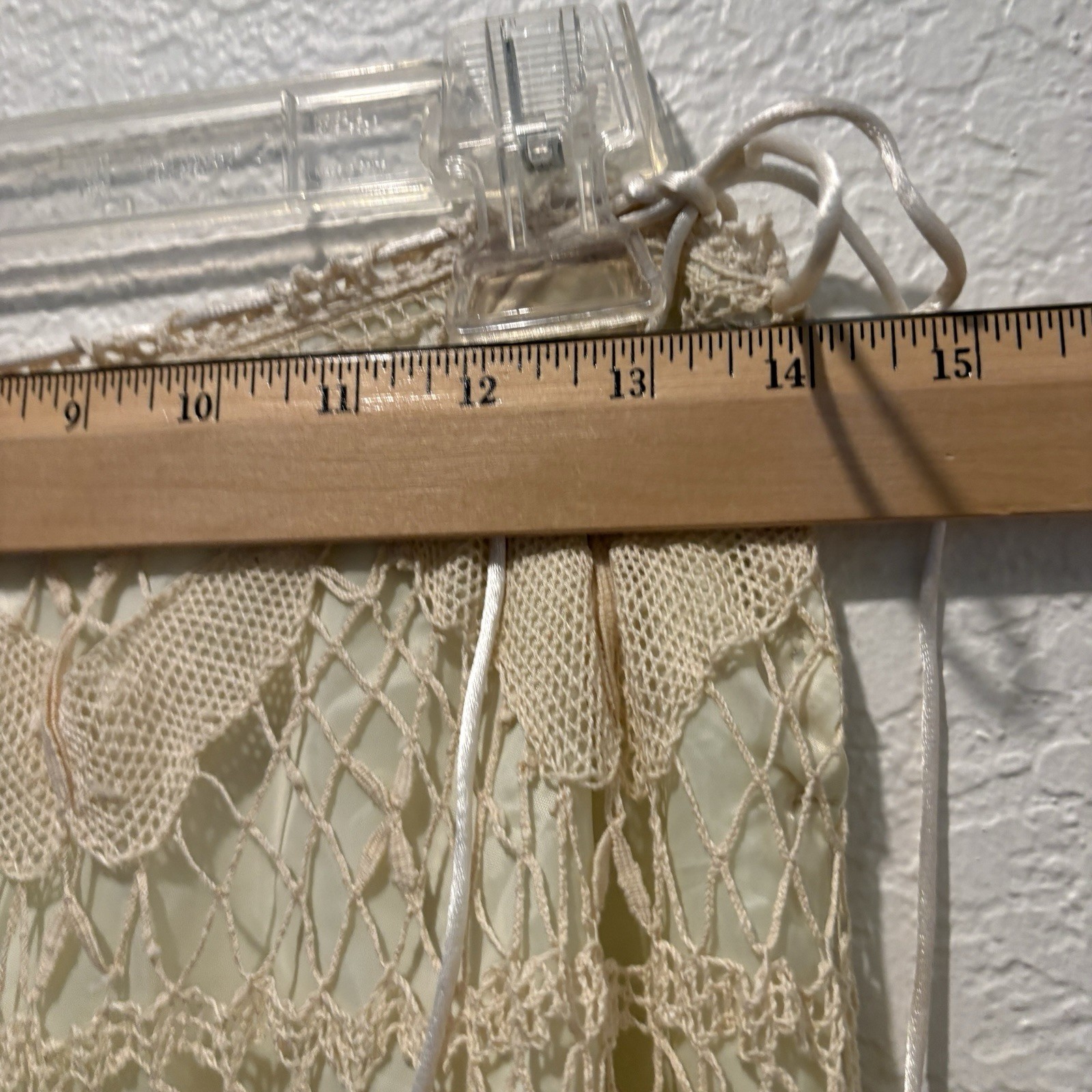 Vintage Handmade Crochet Midi Skirt Cream Size Small Boho Coquette Butterflies