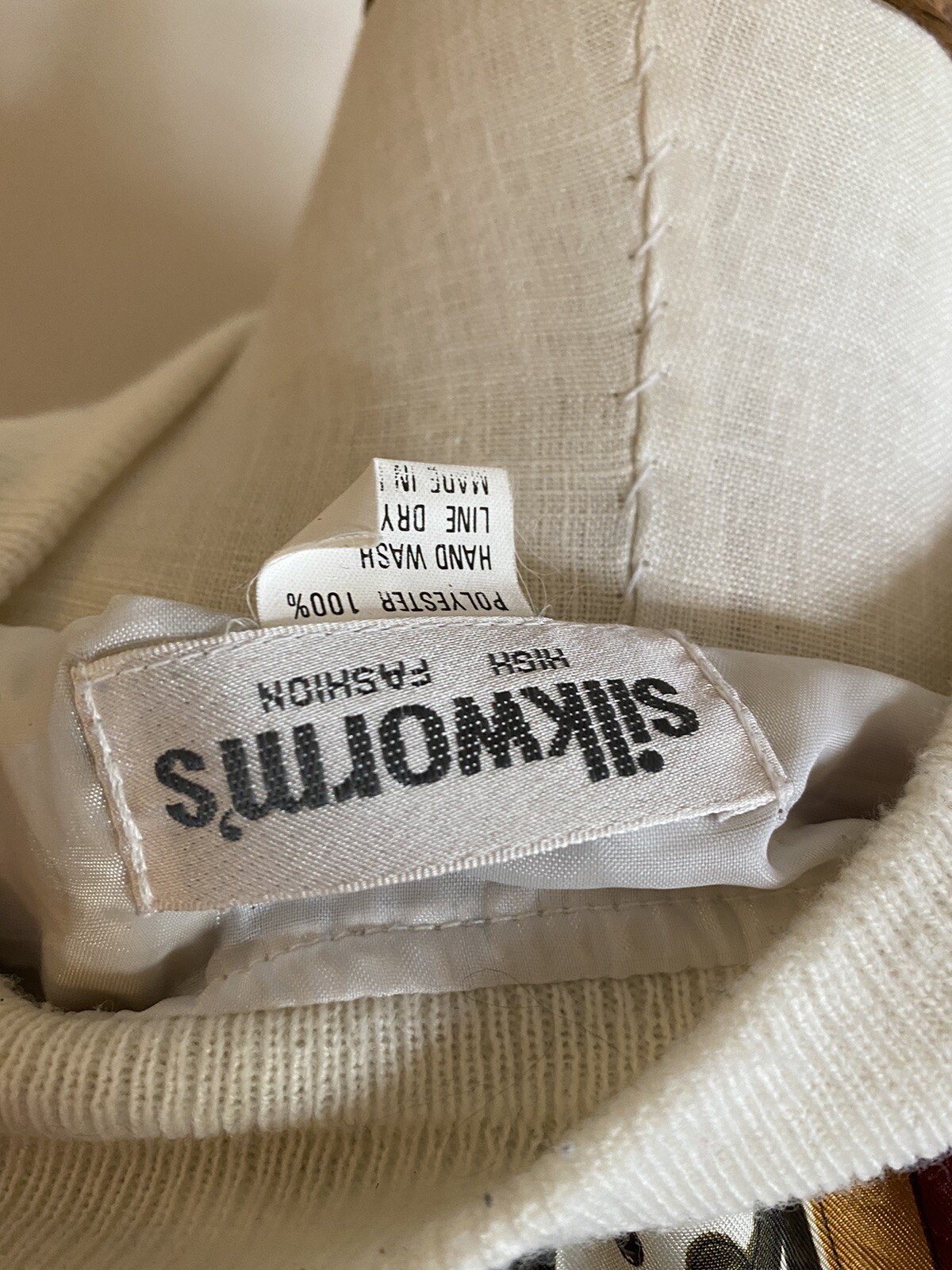 Vintage Silkworms bomber style jacket clock Unique Wmns M Oversized Lined 90’s
