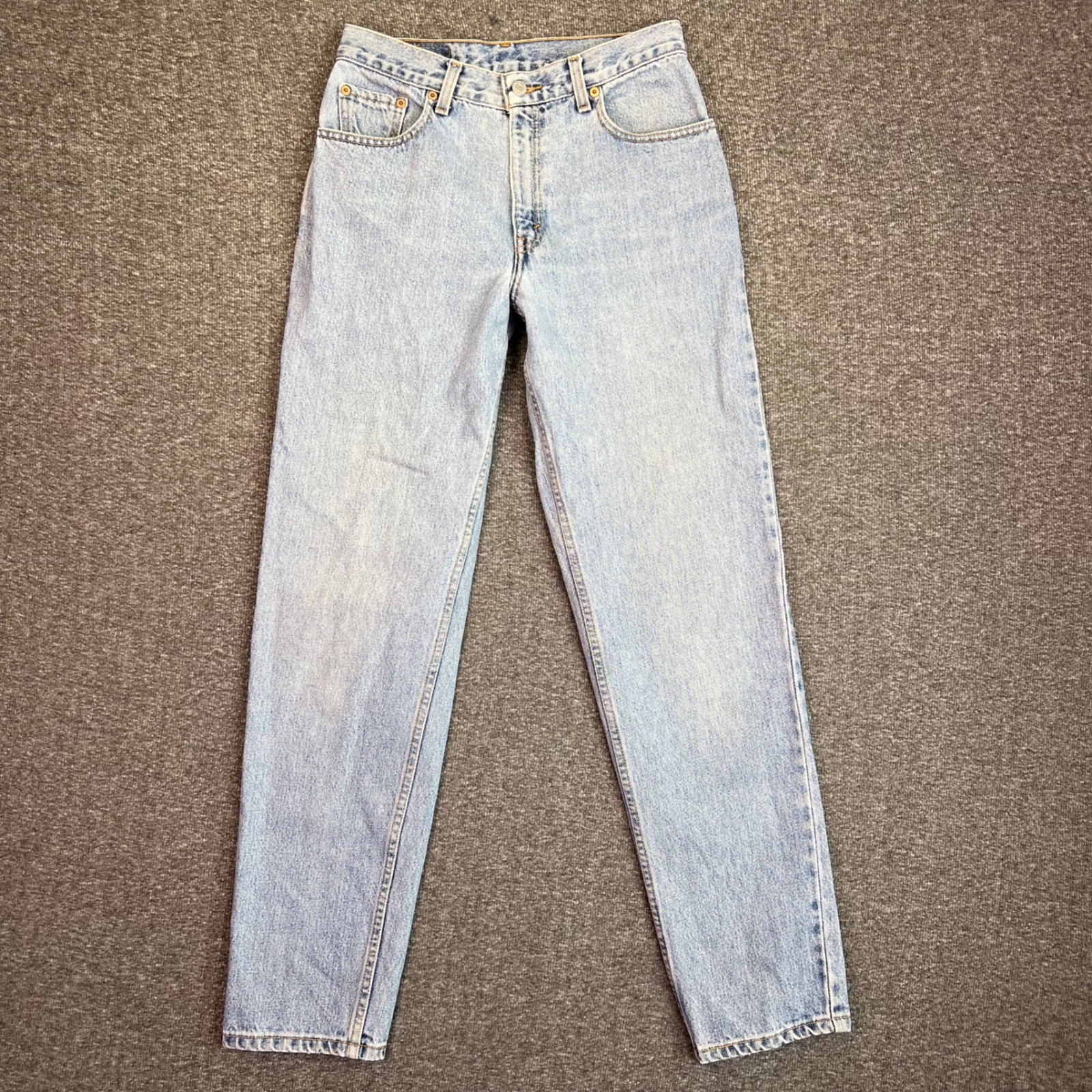 VTG 90s Levis 550 Relaxed Fit Tapered Leg Jeans Size 9 JR Light Wash Y2K-29×31
