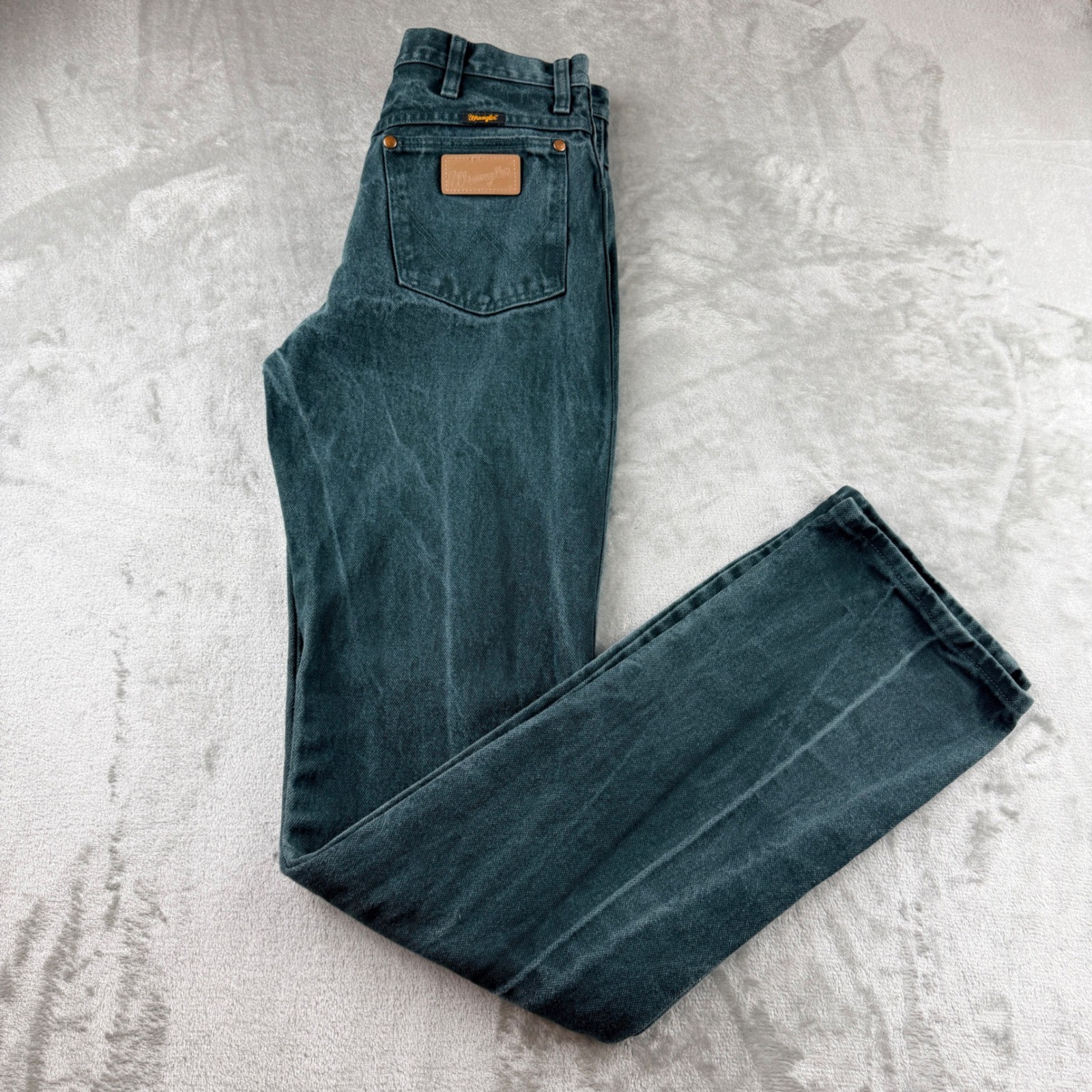 VTG Wrangler 936KMT Women&rsquo;s Cowboy Cut Slim Fit Jeans Green 30×36 Denim Western