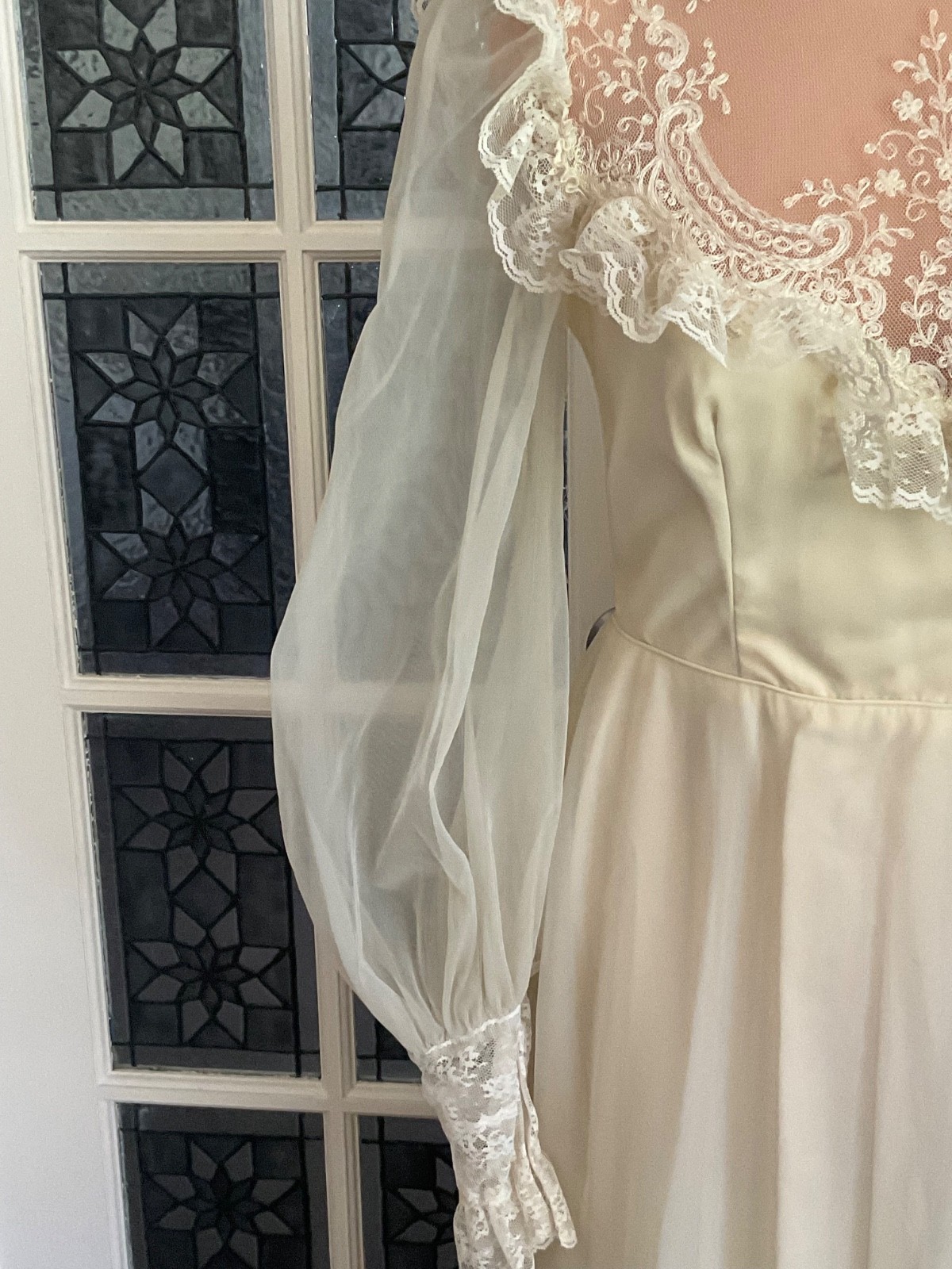 Vintage Eve Of Milady Wedding Dress Boho Victorian Prairie CottageCore Small