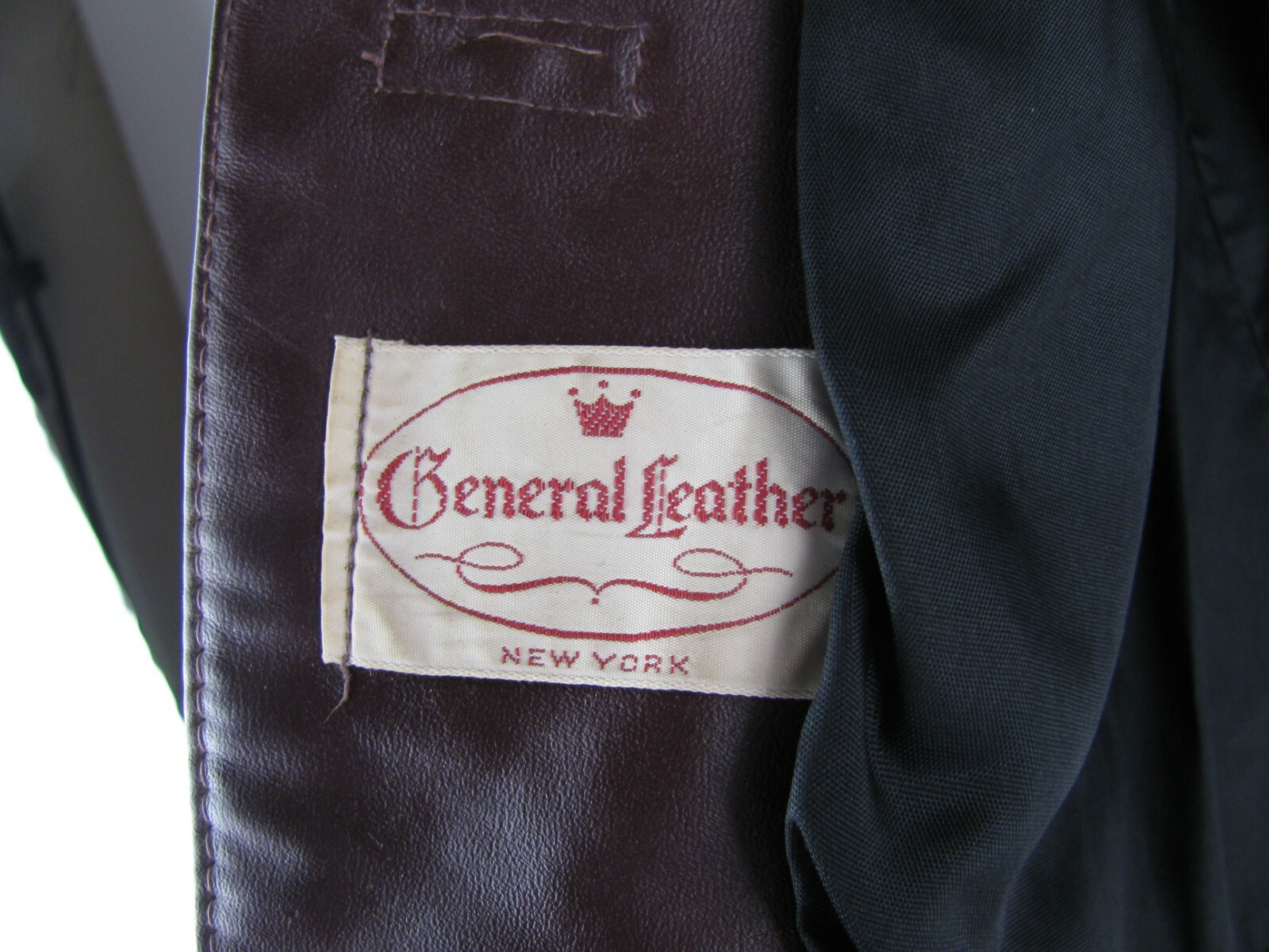 1980s Jacket Burgandy Blazer GENERAL LEATHER of NEW YORK Boutique Size S / M