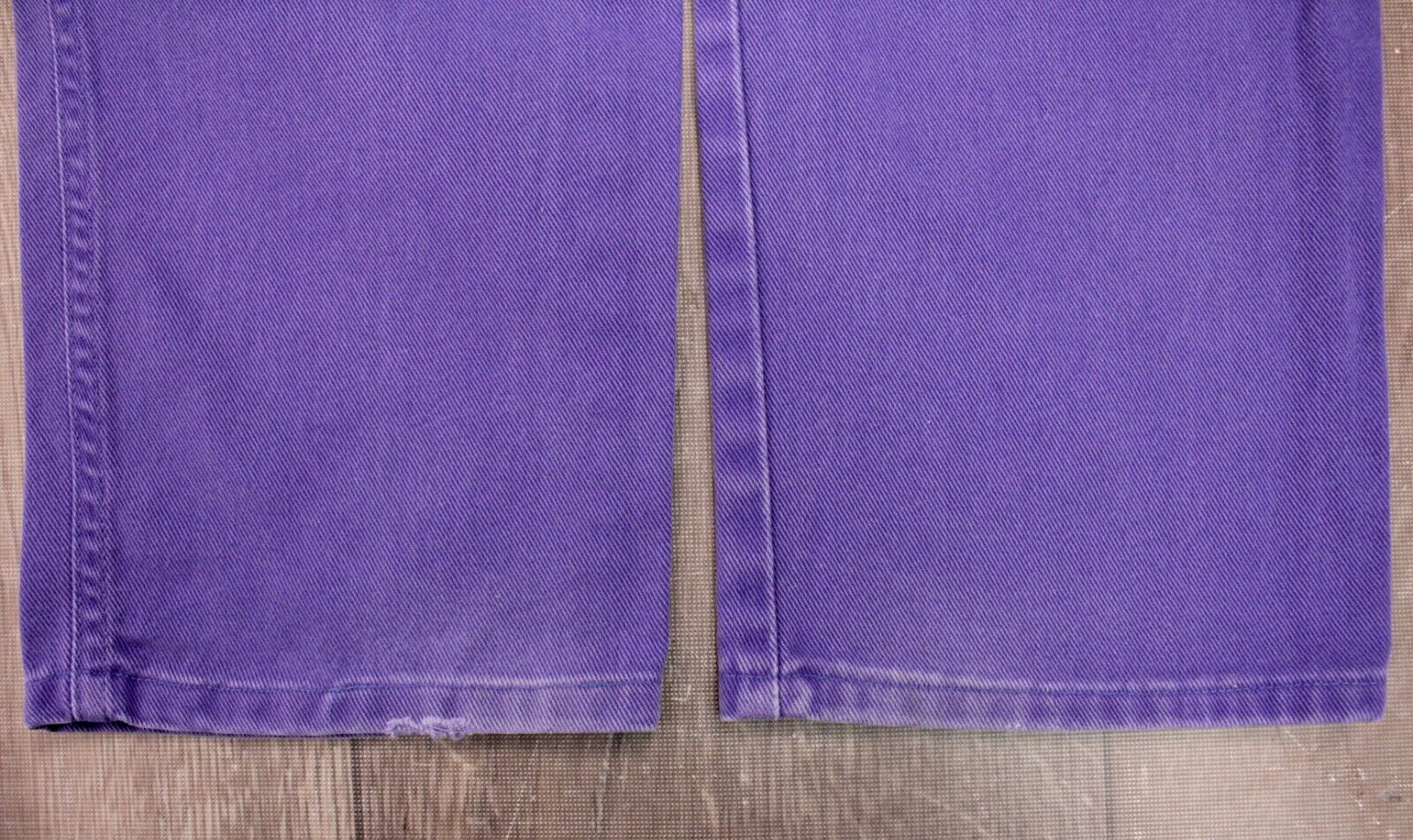 VTG Women&rsquo;s 90s Purple Denim Rocky Mountain Jeans Sz 33 1990s Rockies Bareback