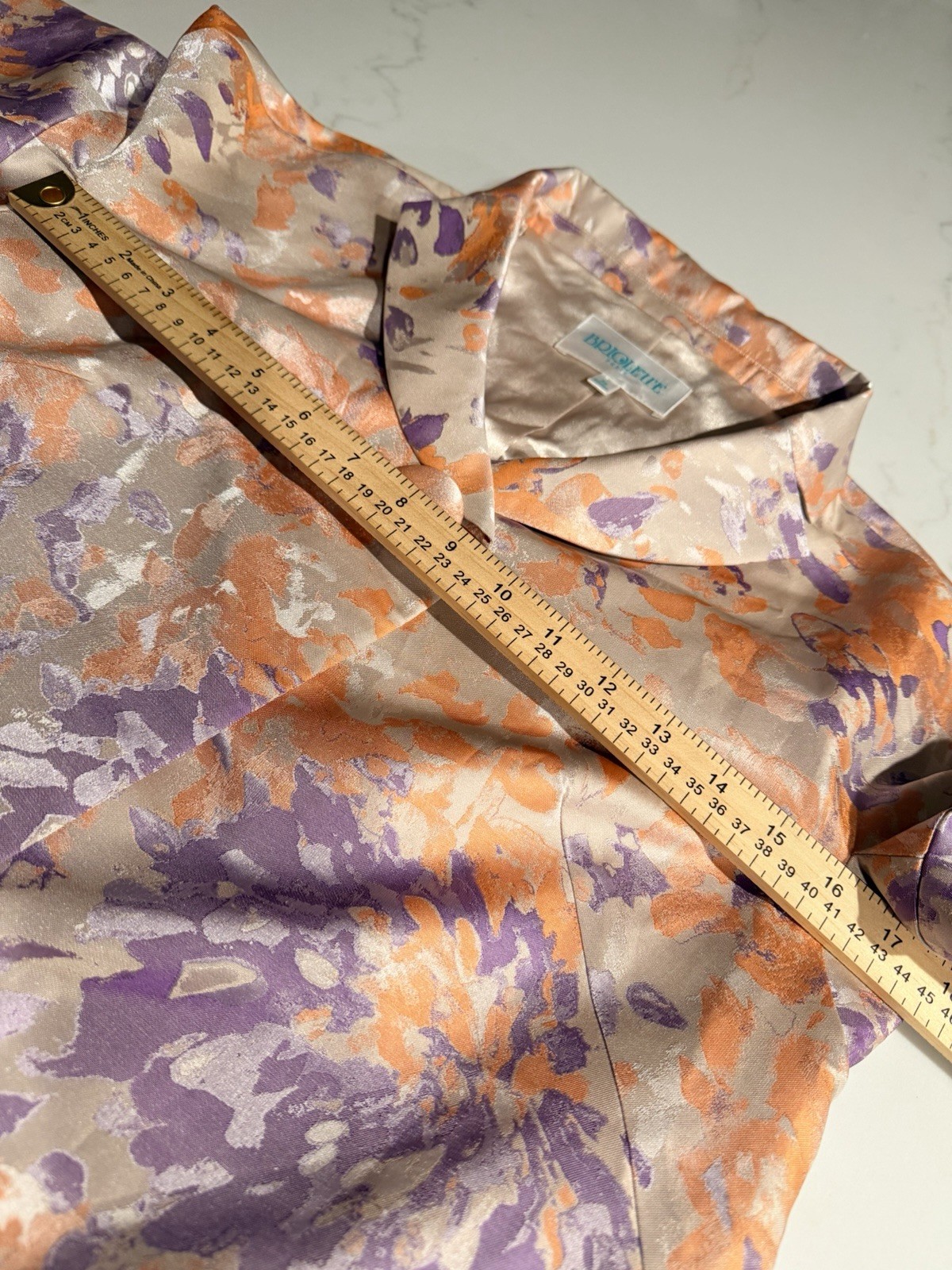 Briolette Paris Silk Brocade Trapeze Opera Coat Swing Jacket Couture Vintage S