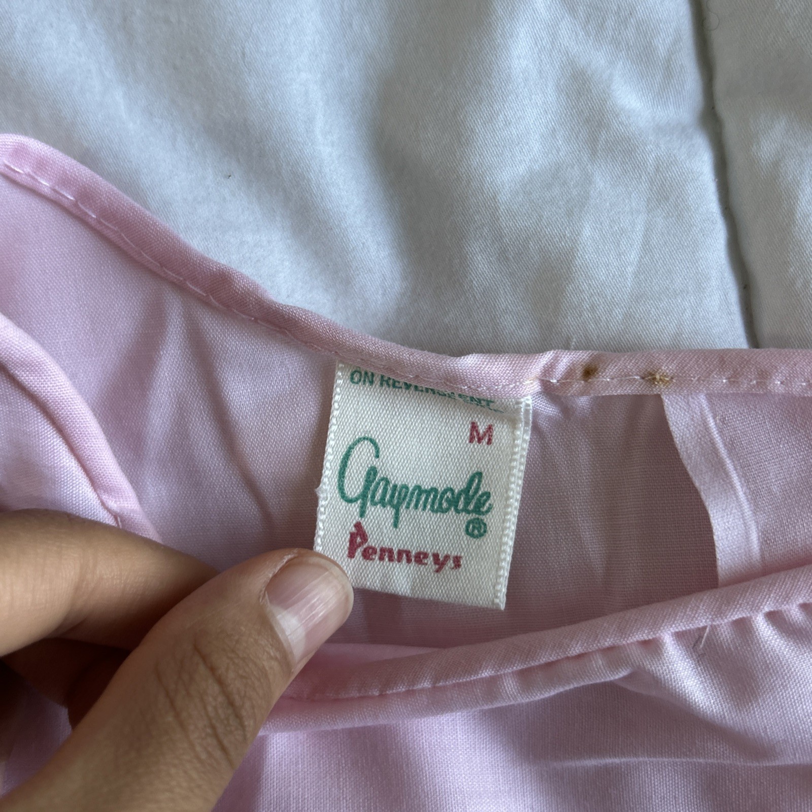 Vtg Gaymode Nightgown Pink M Lace Ribbon Victorian Prairie Cottagecore