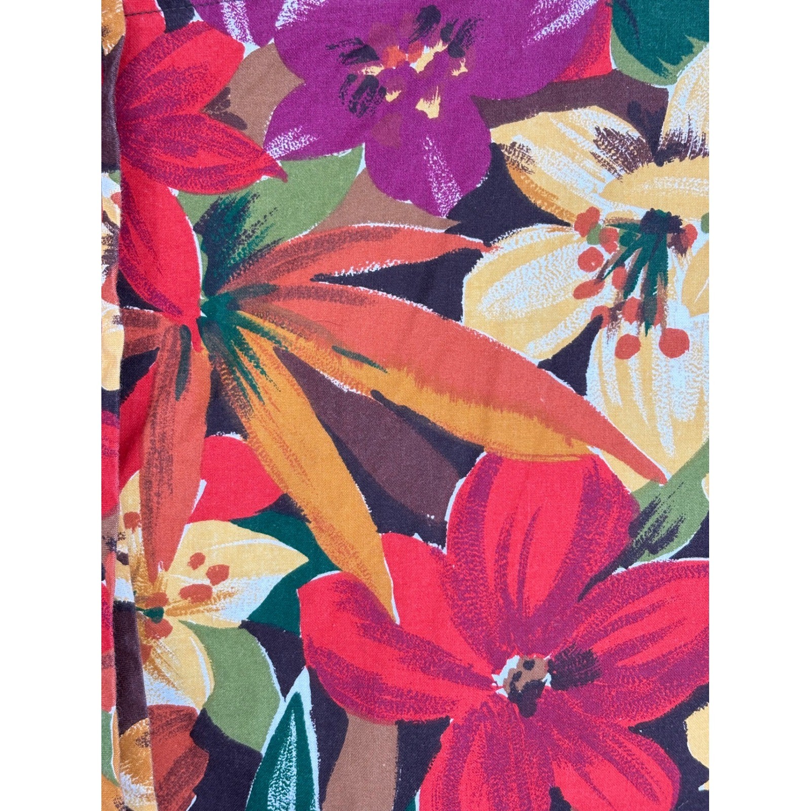 Requirements Vintage Shorts Multicolor Tropical Floral 100% Cotton Large