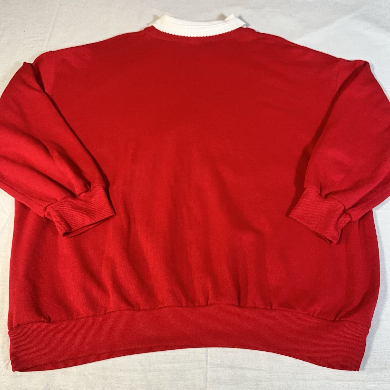 Vintage 90s Nutcracker Bear Christmas Sweatshirt Puff Paint Plus 2X USA Grandma