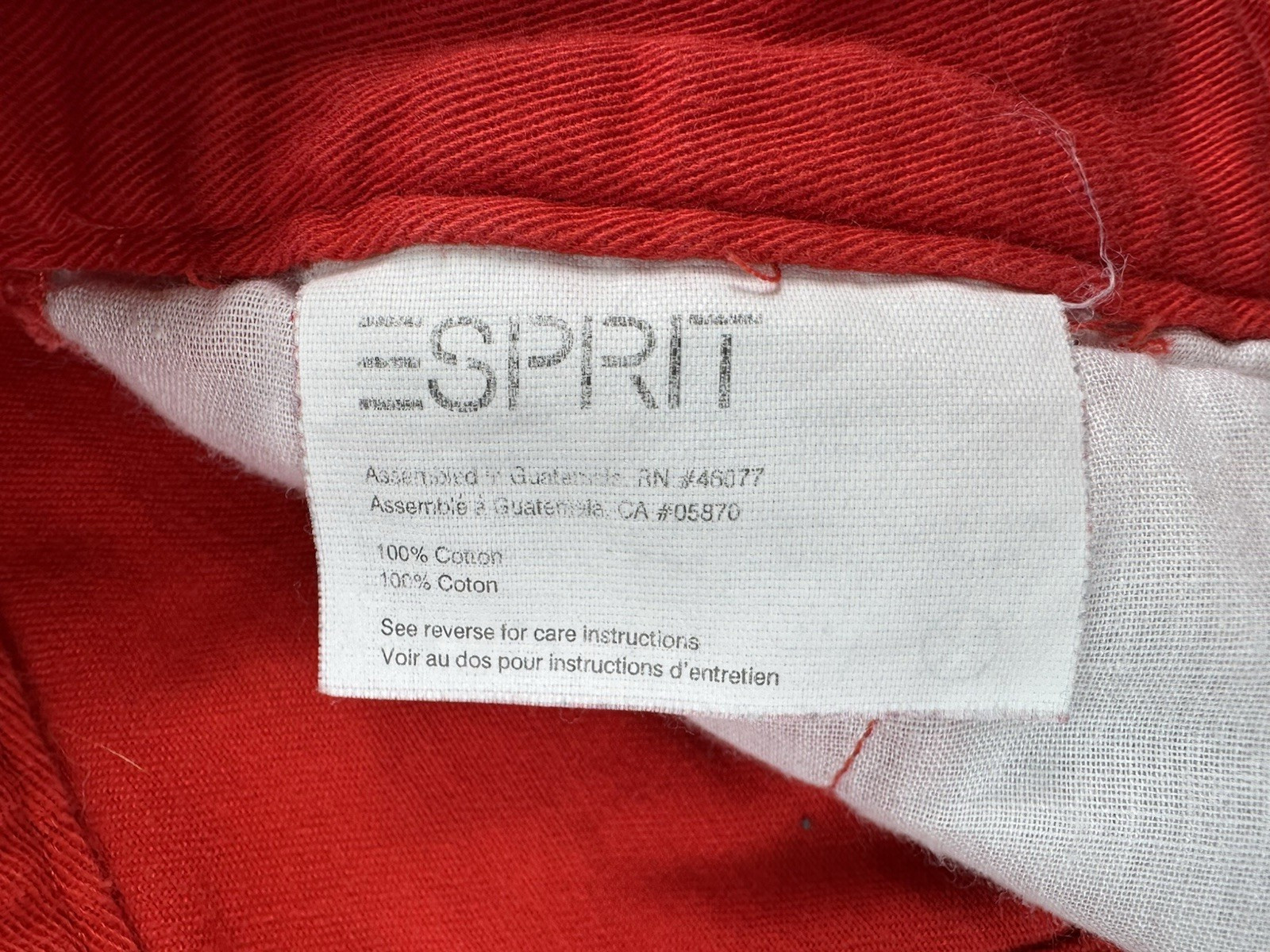 vintage 80&rsquo;s ESPRIT red pleated SHORTS all COTTON size 11/12 preppy NEW WAVE