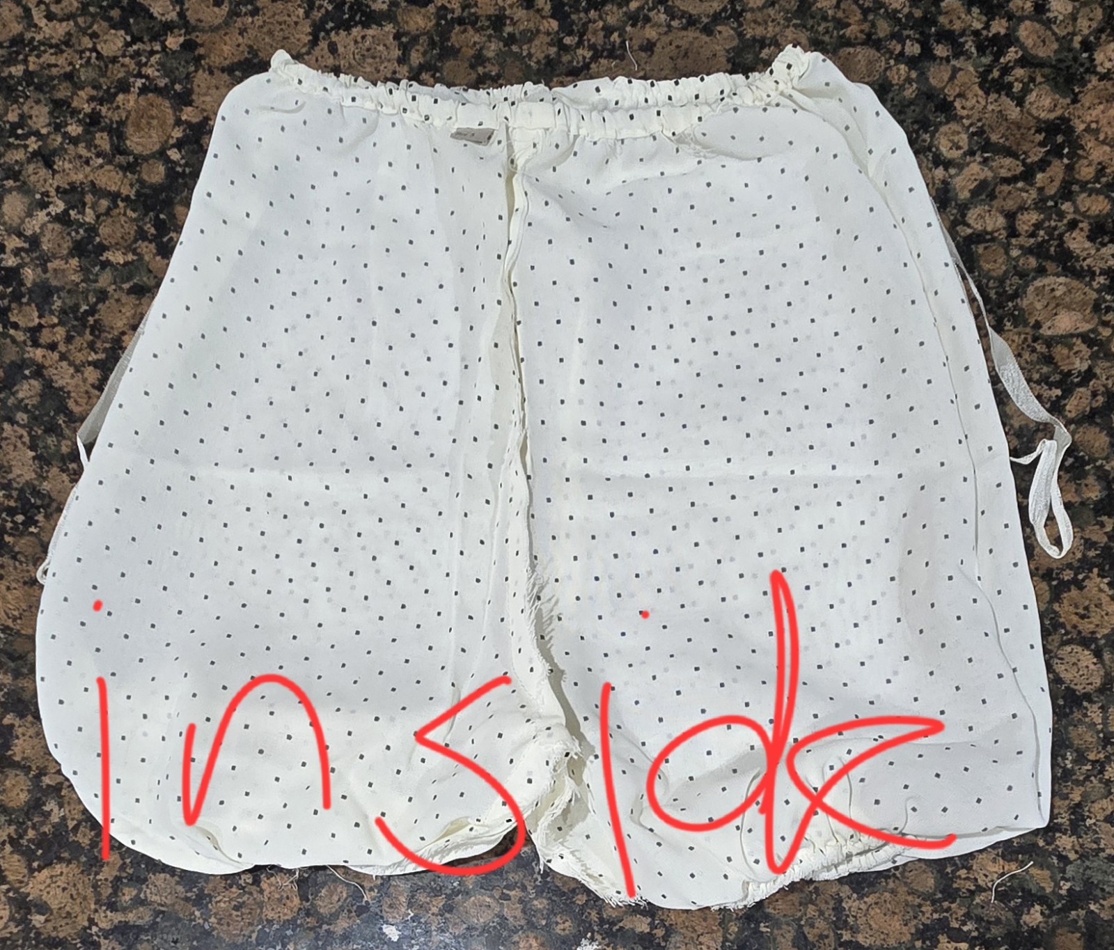 Vintage White Pettipants/Pantaloons W/Black Polka Dots Size 5 (see description)