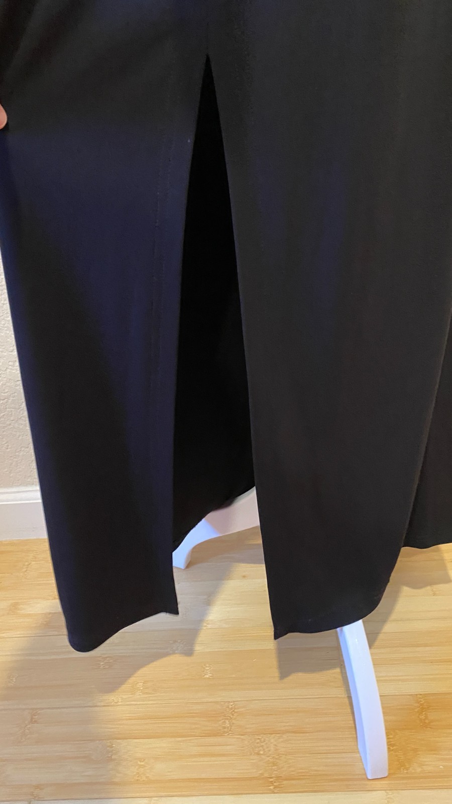 Vintage Emanuel Ungaro Black Full Button Maxi Dress Sz M Travel Career Minimalis