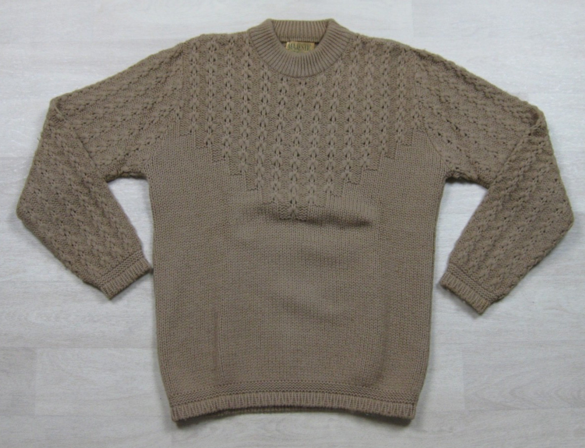 Vintage 50s Majestic 100% Wool Sweater Women&rsquo;s (M) Mock Neck Textured Boho