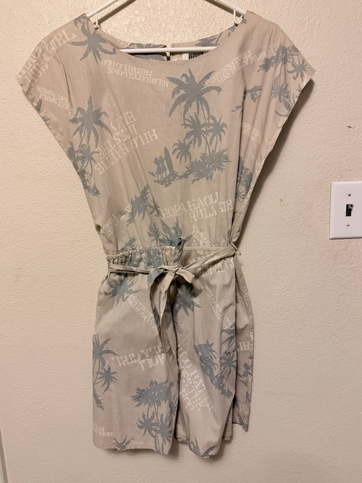 Malama Sophisticates Hawaii 1970s Romper Shorts Purple Graphics Large
