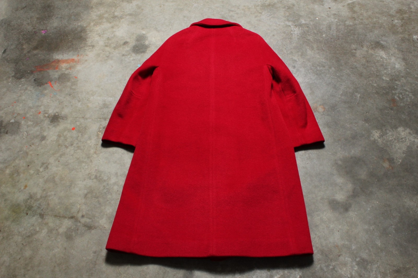 Vintage 60&rsquo;s USA Union-Made Ruby Red Shagmoor Wool Coat – M / L