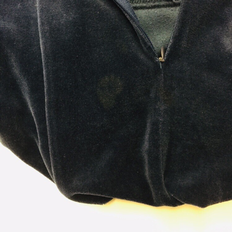 david brown California Dark Blue Velour Hostess Dress House Robe 1970s Small USA